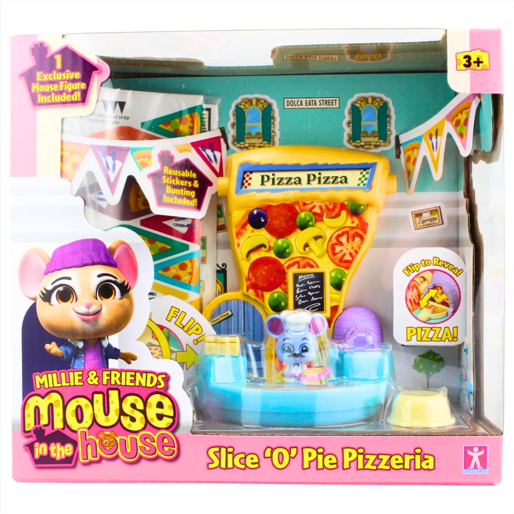Millie and Friends Mouse in the House Mega Bundle - Red Apple School Playset, Slice 'O' Pie Pizzeria Playset, and 5x Collectable Mouse Figure Packs - Toptoys2u