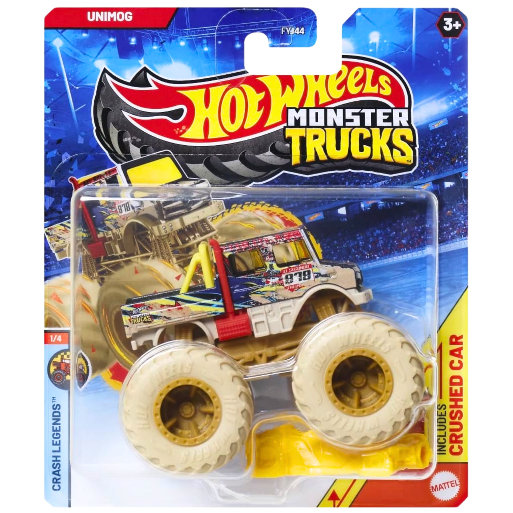 Hot Wheels Monster Trucks Crash Legends 1/4 Unimog Collectible Toy 1:64 Scale Diecast Model Vehicle - JDP97 - Toptoys2u