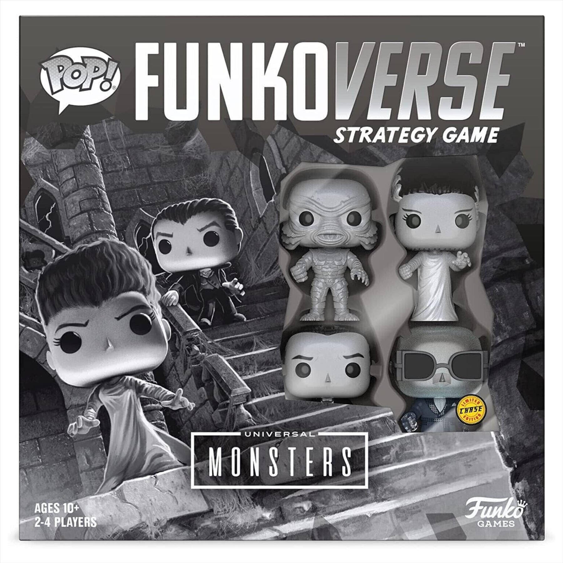 Funkoverse Universal Monsters Strategy Board Game for 2-4 Players - Includes 4 Funko POP! Figures - Chase Limited Edition - Toptoys2u