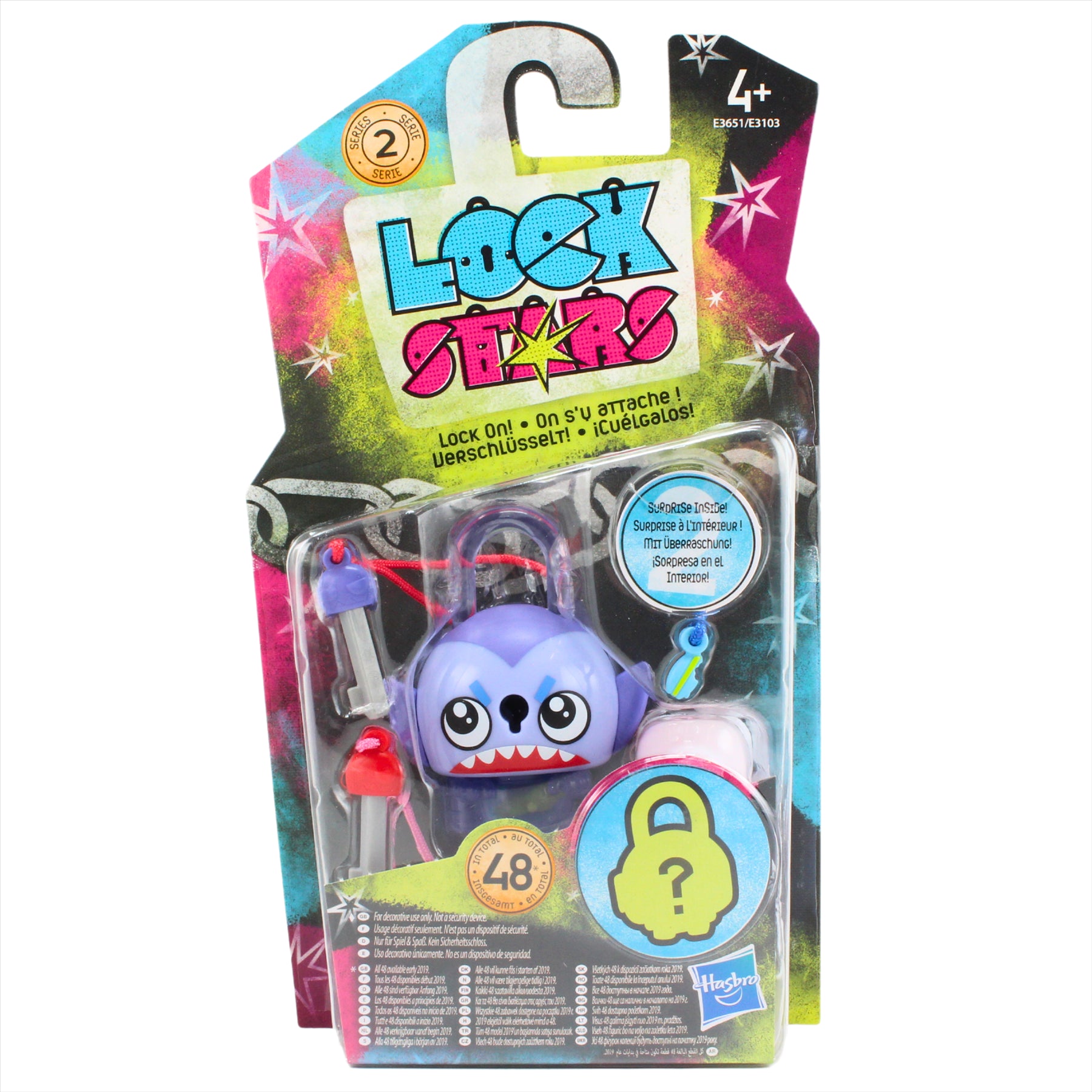 Lock Stars Series 2 Shark Blue Collectible Miniature 7cm Toy Figure Lock-On Clip with Accessories - Toptoys2u