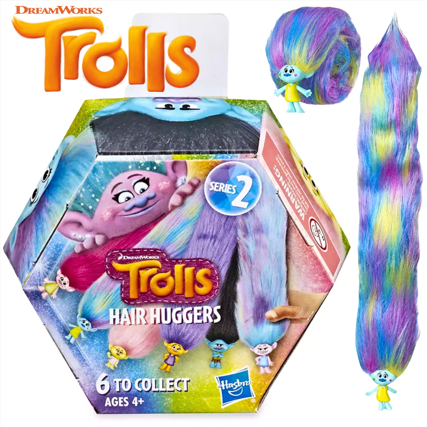 Trolls Hair Huggers Series 2 Miniature Snap-On Toy Figure Blind Box - Toptoys2u