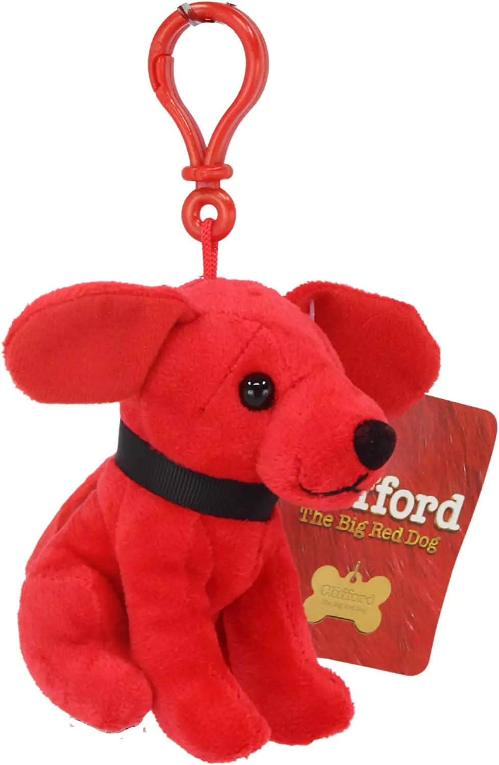 Clifford The Big Red Dog 4" 10cm Super Soft Gift Quality Plush Bag Clip/Key Clip - Toptoys2u