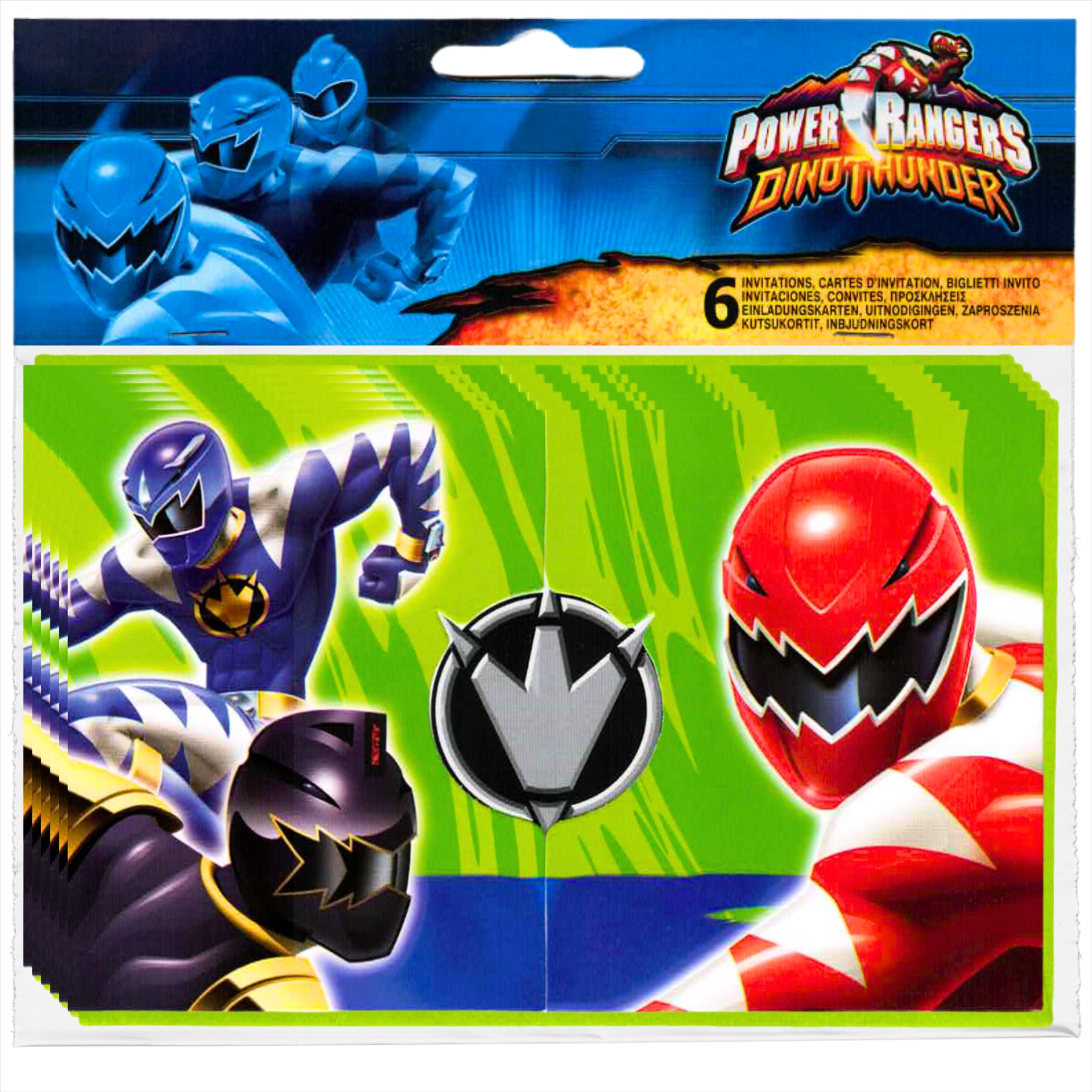 Power Rangers Dino Thunder Party Invitations Twin Pack - 12 Invites Total - Toptoys2u