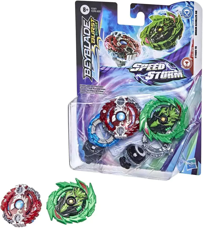 Beyblade Burst Surge Speedstorm - World Spryzen S6, Betromoth B6 Gyroscope & Origin Achilles A6, Tyros T6 - Toptoys2u