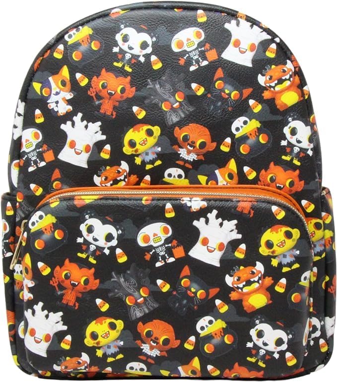 Boo Hollow, Hocus Pocus & TY - Halloween Theme Gift Set - Funko Twin Compartment Backpack, 5x S3 Mini Figures, Hocus Pocus Card Game & 3" 8cm Screech The Owl Key clip - Toptoys2u