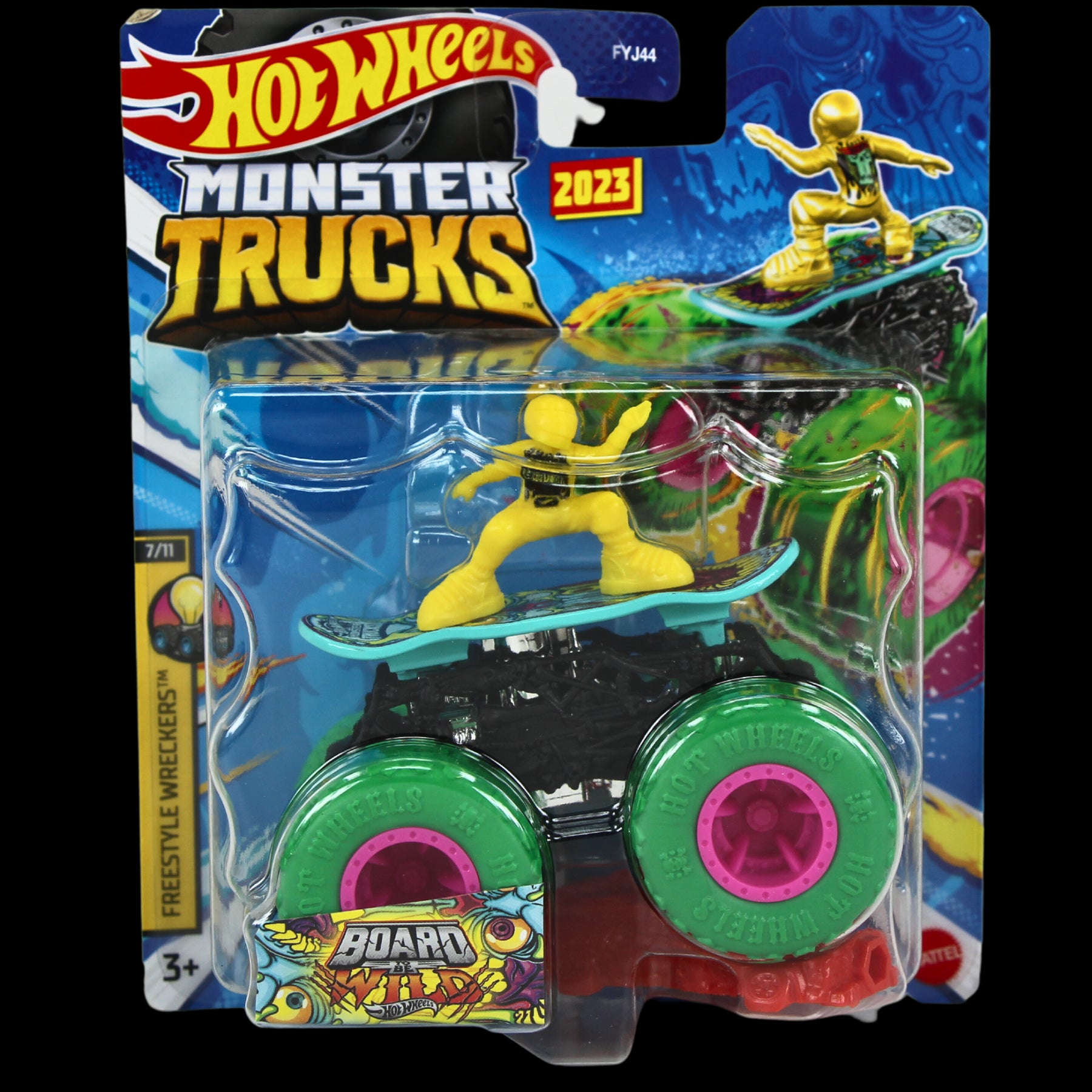 Hot Wheels Monster Trucks - 1:64 Scale Diecast - Town Hauler & Board To Be Wild - Twin Pack - Toptoys2u