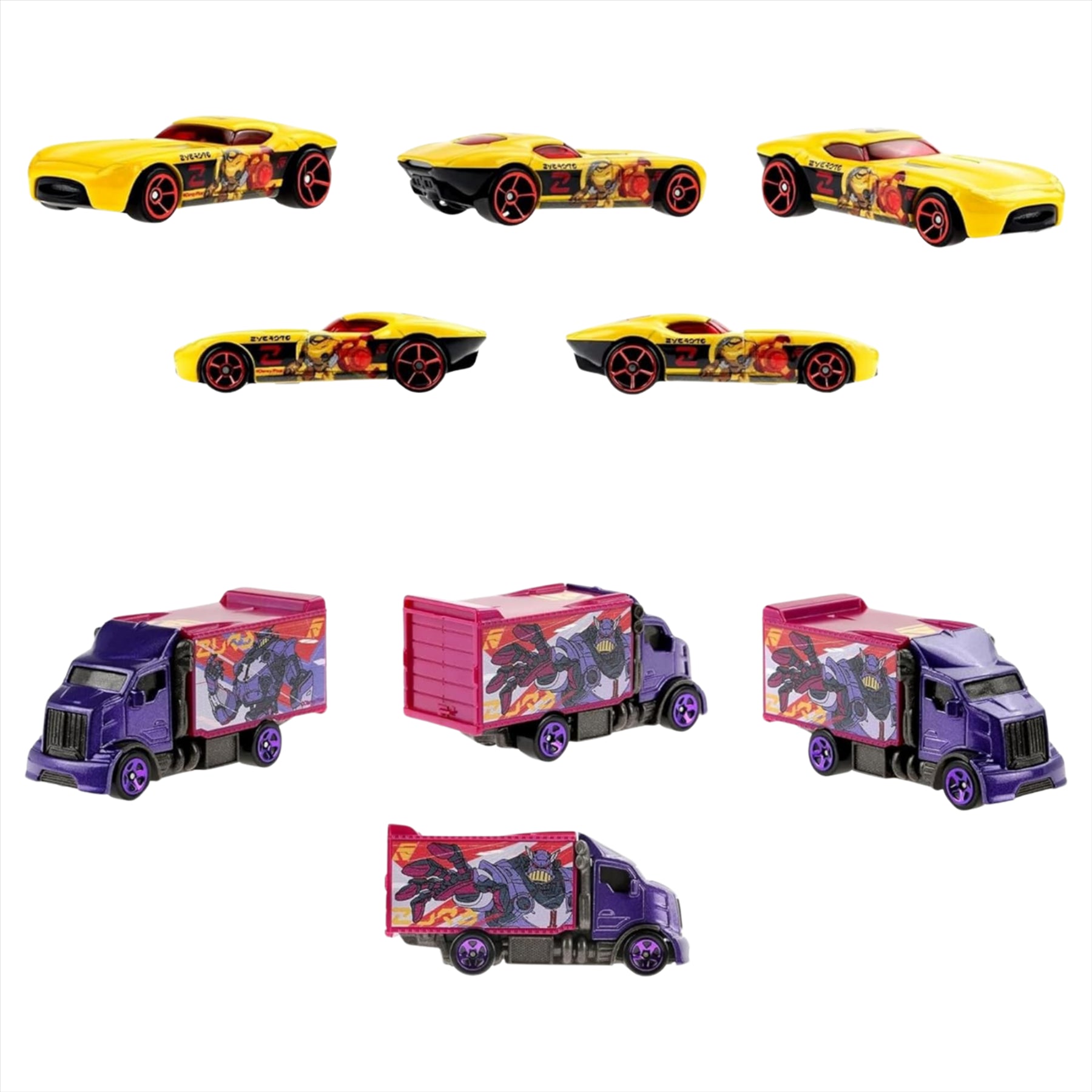 Hot Wheels Diecast Lightyear Character Cars - Sir Ominous, Hiway Hauler 2, 67 Chevelle SS 396, Fast Felion & Amazoom - All 5 - Toptoys2u