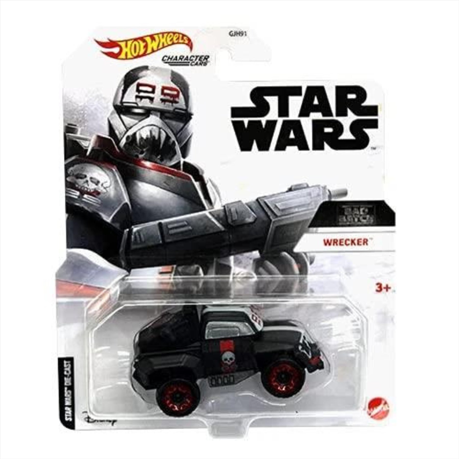 Star-Wars The Child Wall Clock, Clone Wars Voice Keychain and Hot Wheels Character Car Wrecker - Toptoys2u