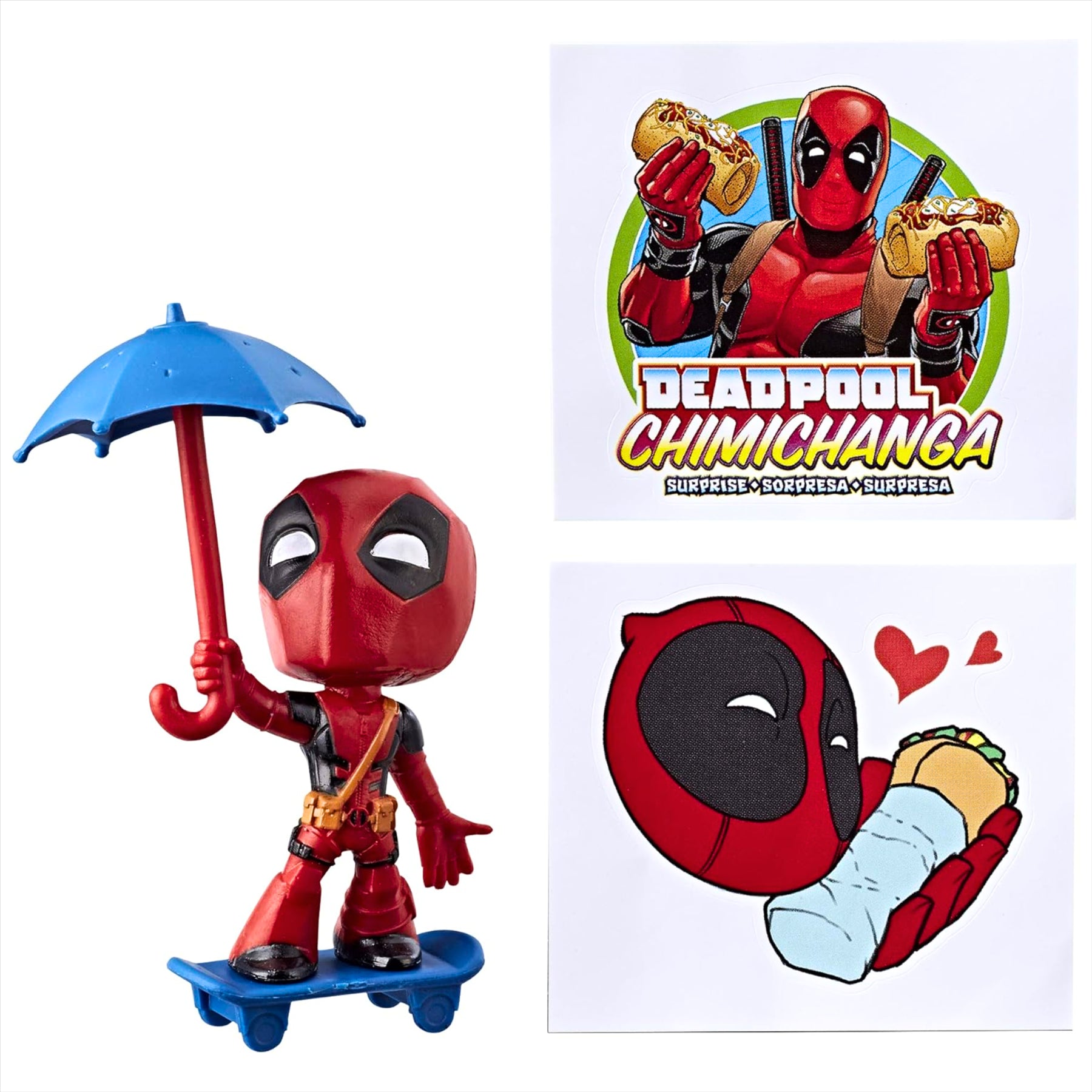 Marvel Deadpool Chimichanga Mystery Toy Figure Blind Bags - Pack of 3 - Toptoys2u