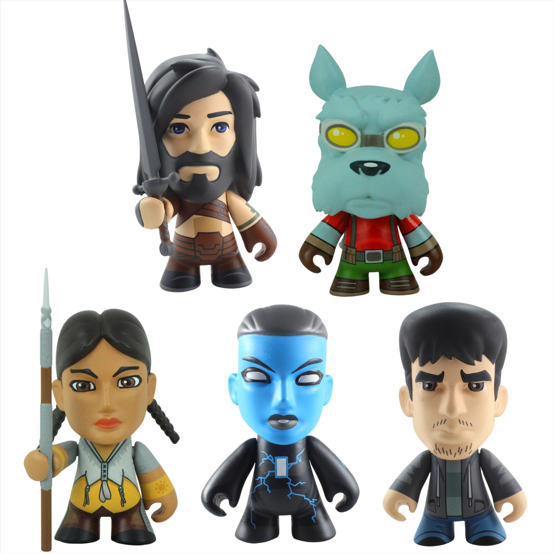 Skybound Minis Series 1 - Classic Collectors Set 3" 8cm Articulated Collectible Figure Sets - Mikey, Science Dog, Sacagawea, Zhia, and Kyle - Toptoys2u