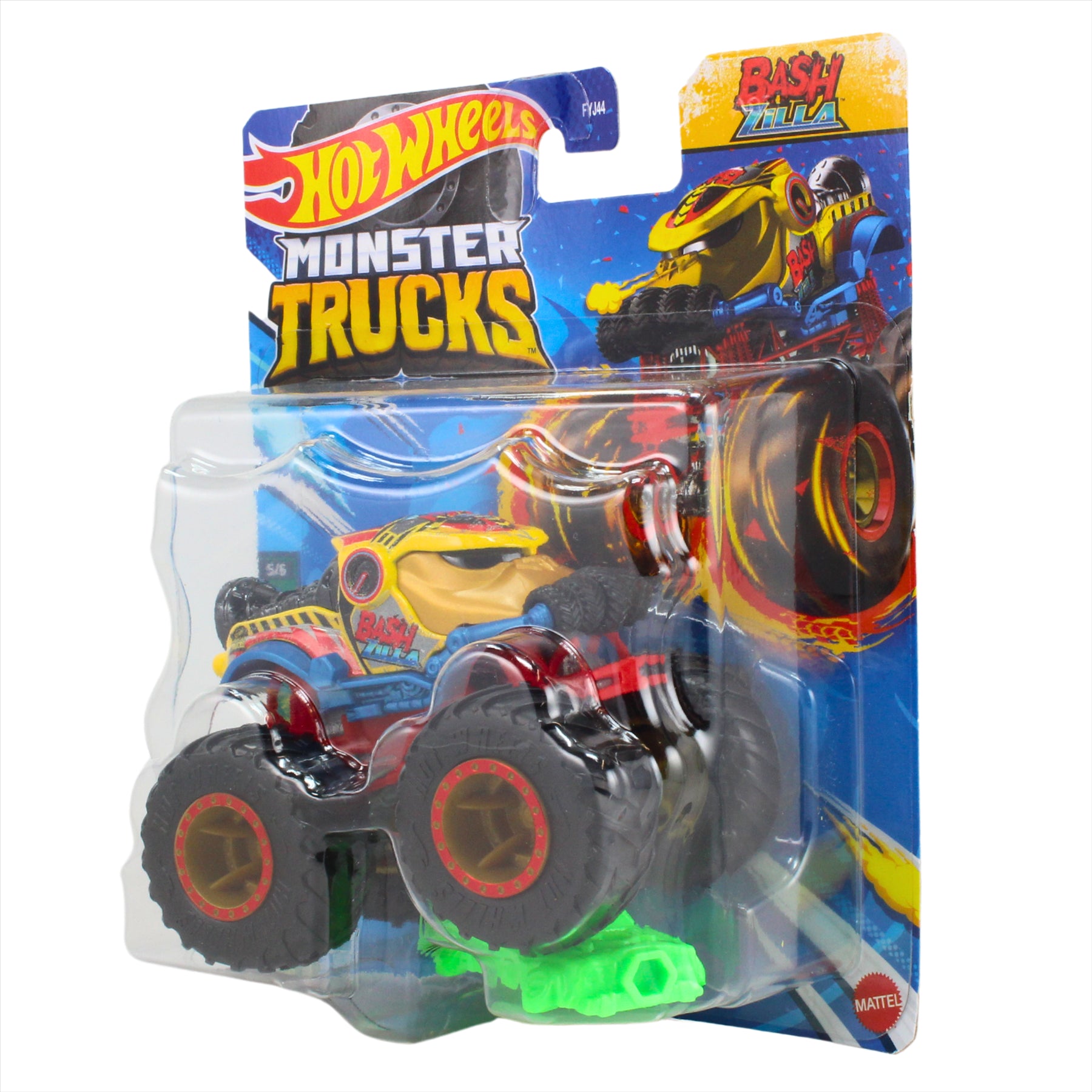 Hot Wheels Monster Trucks Beast Bashers 5/6 Bash Zilla Collectible Toy 1:64 Scale Diecast Model Vehicle - HTM33 - Toptoys2u