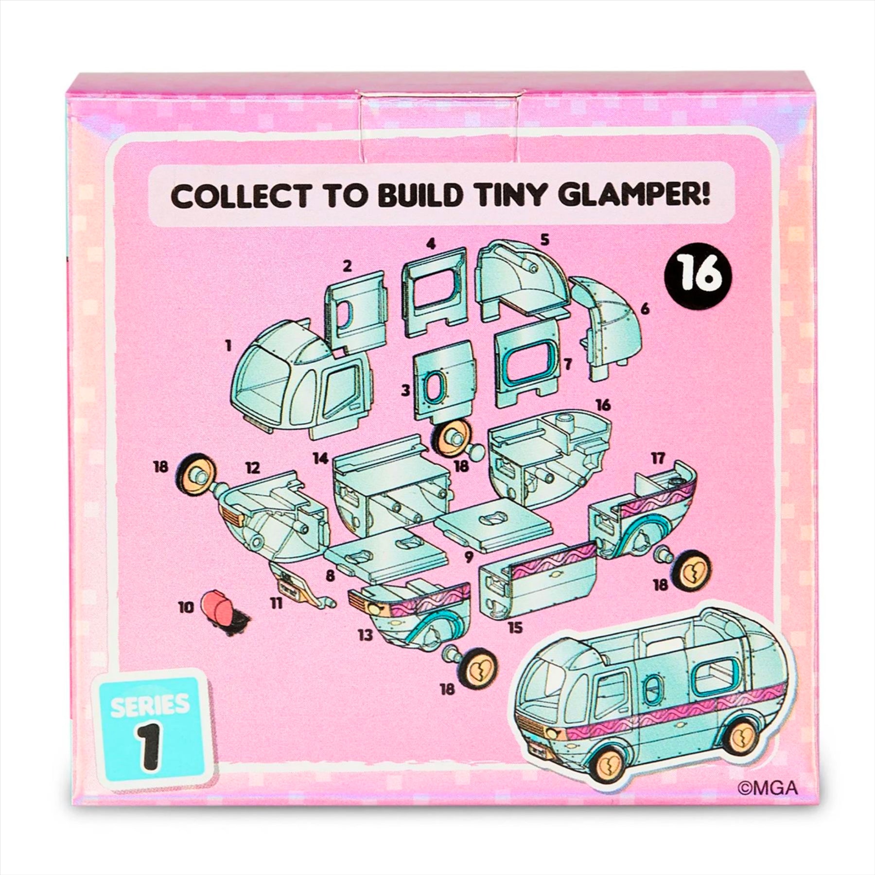 LOL Surprise! Tiny Toys Collectible Miniature Figure and Buildable Tiny Glamper Accessory Mystery Blind Boxes - Pack of 12 - Toptoys2u