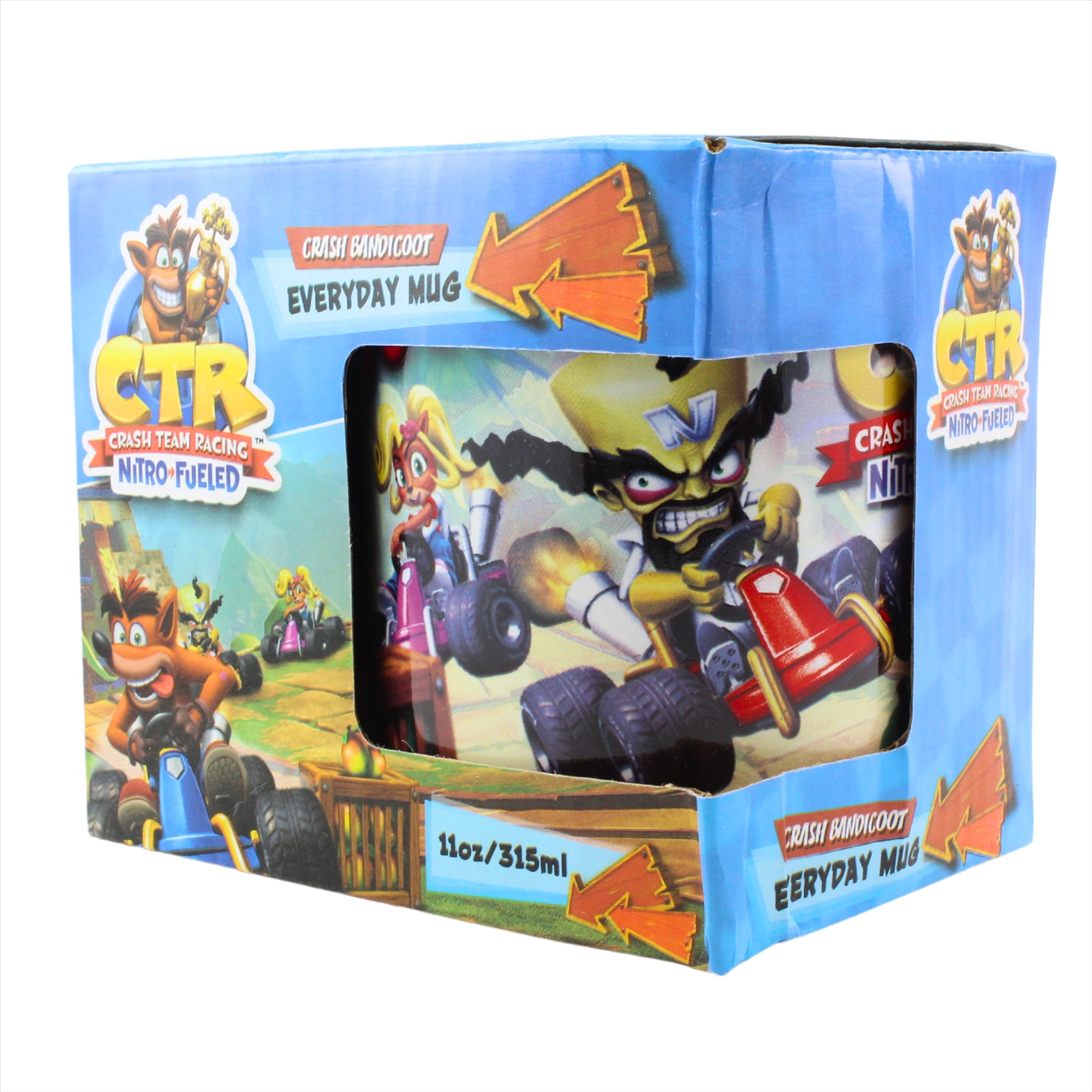 Crash Bandicoot Video Game 315ml Coffee Mug - CTR Nitro Fueled Neo Cortex - Toptoys2u