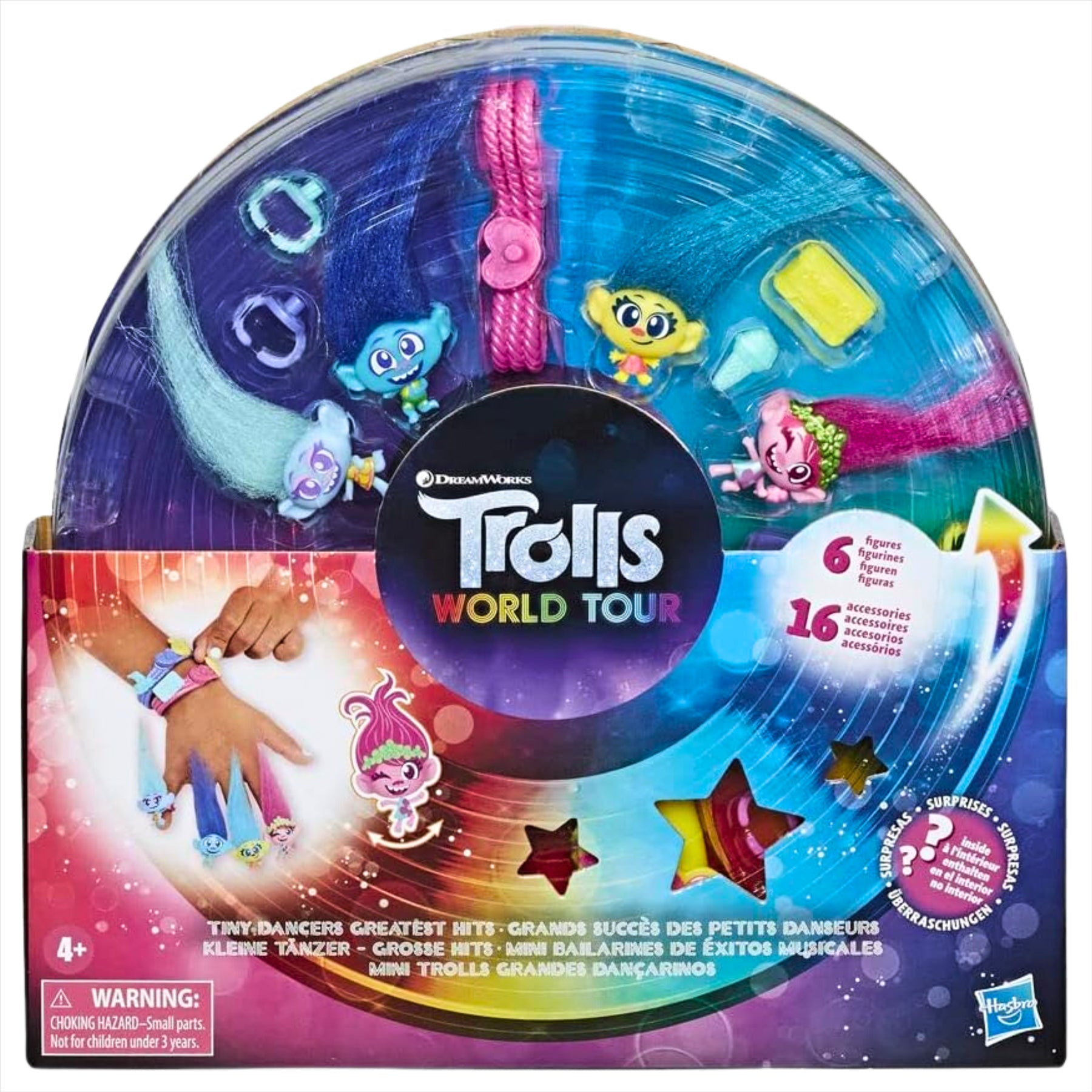 Trolls World Tour Tiny Dancers Greatest Hits Playset - Includes 6 Collectible Mini Figures - Toptoys2u