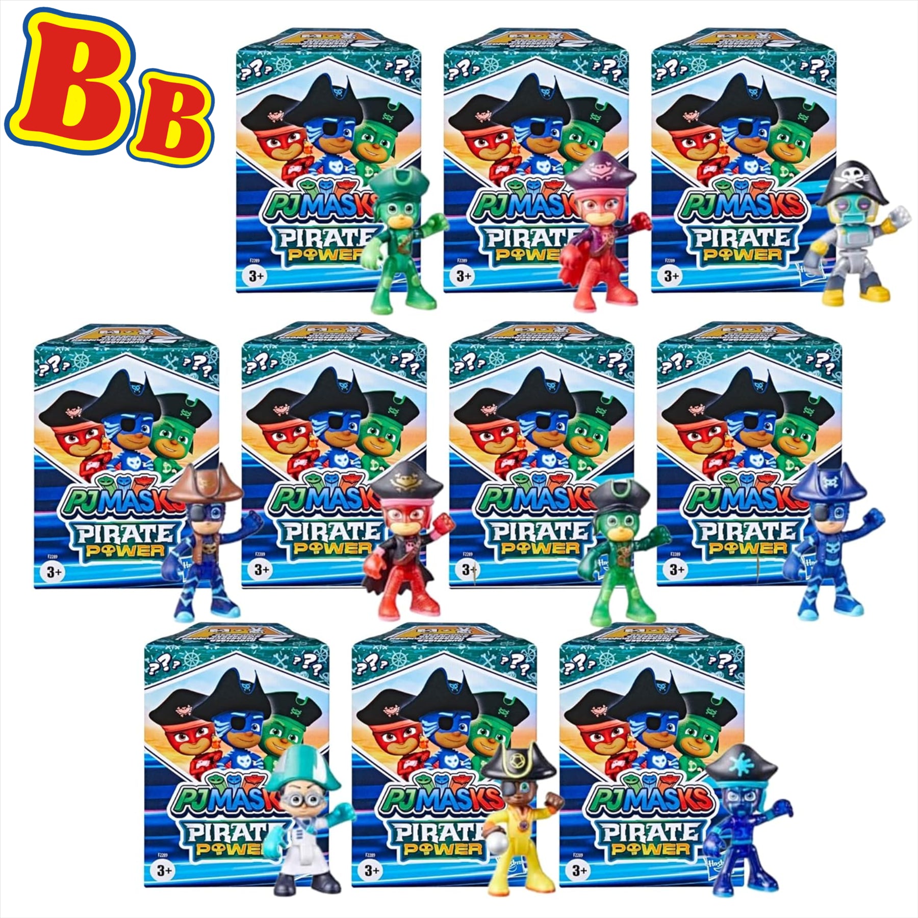 PJ Masks Pirate Power Articulated Play Figures Blind Box Sets - Complete Set of 10 - Toptoys2u