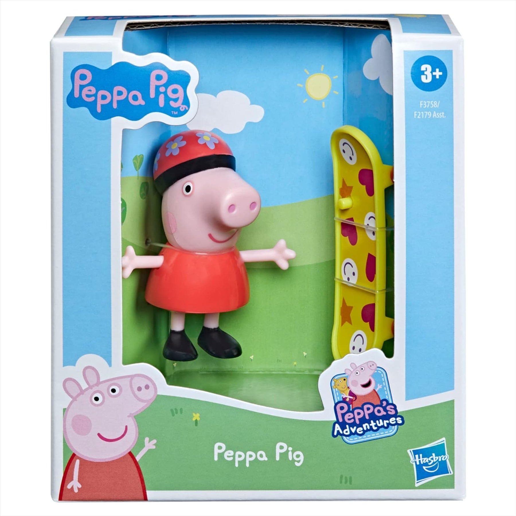Peppa Pig - Peppa's Adventures Peppa Pig Figure With Skateboard Toy - Toptoys2u