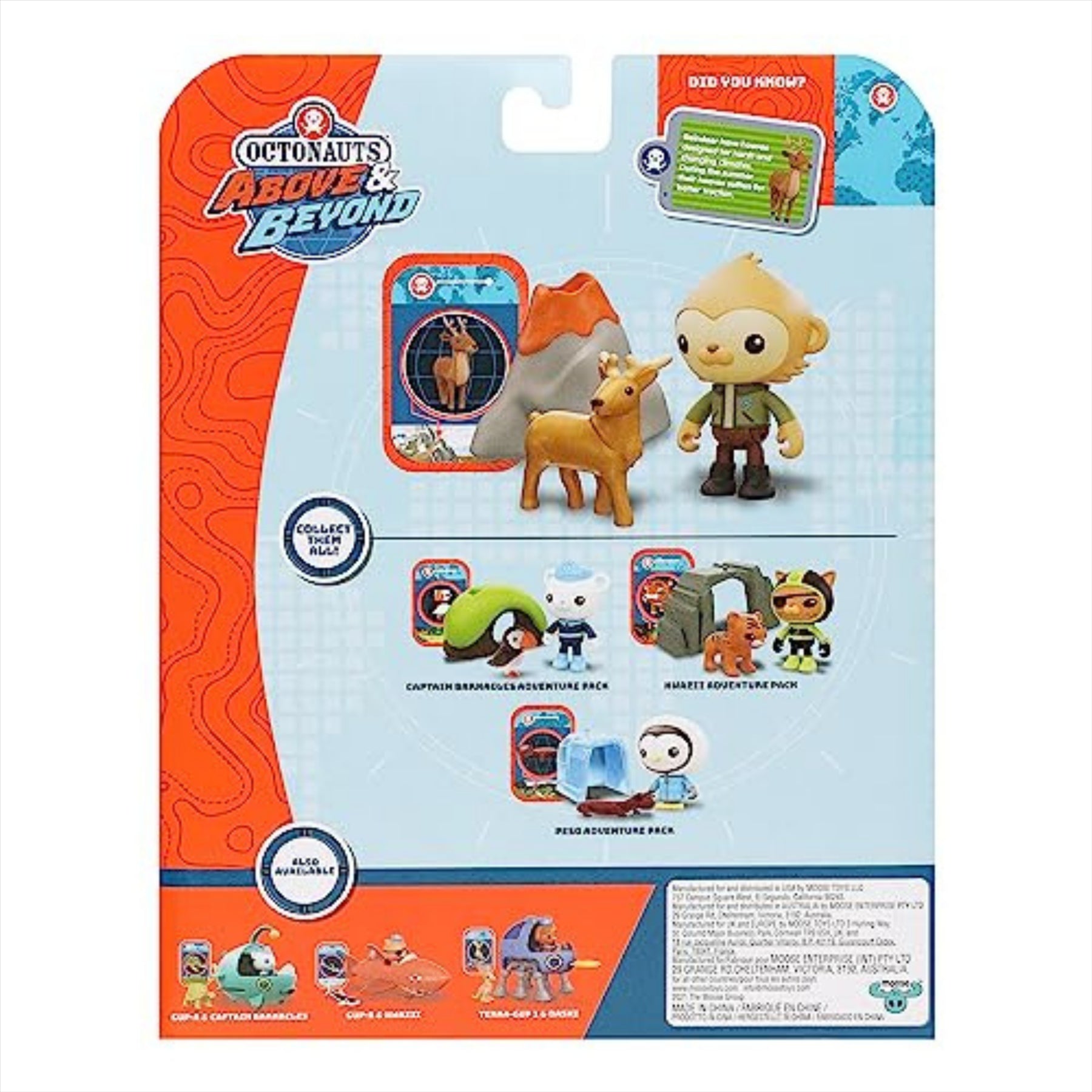 Octonauts Above and Beyond Captain Barnacles 20cm Plush and Paani Adventure Pack Action Figure Playset - Toptoys2u