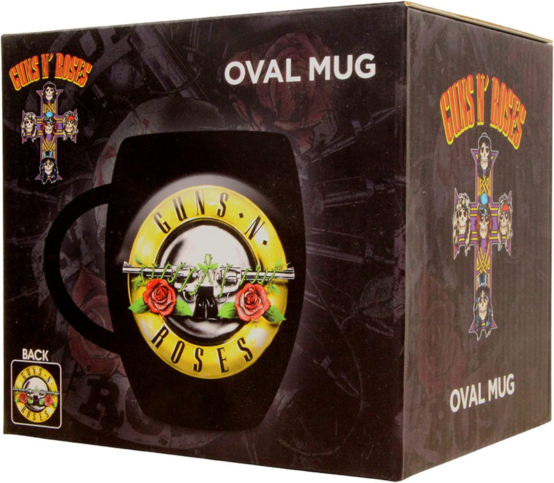 Guns and Roses - Ceramic 450ml Oval Coffee Mug Twin Pack - Toptoys2u