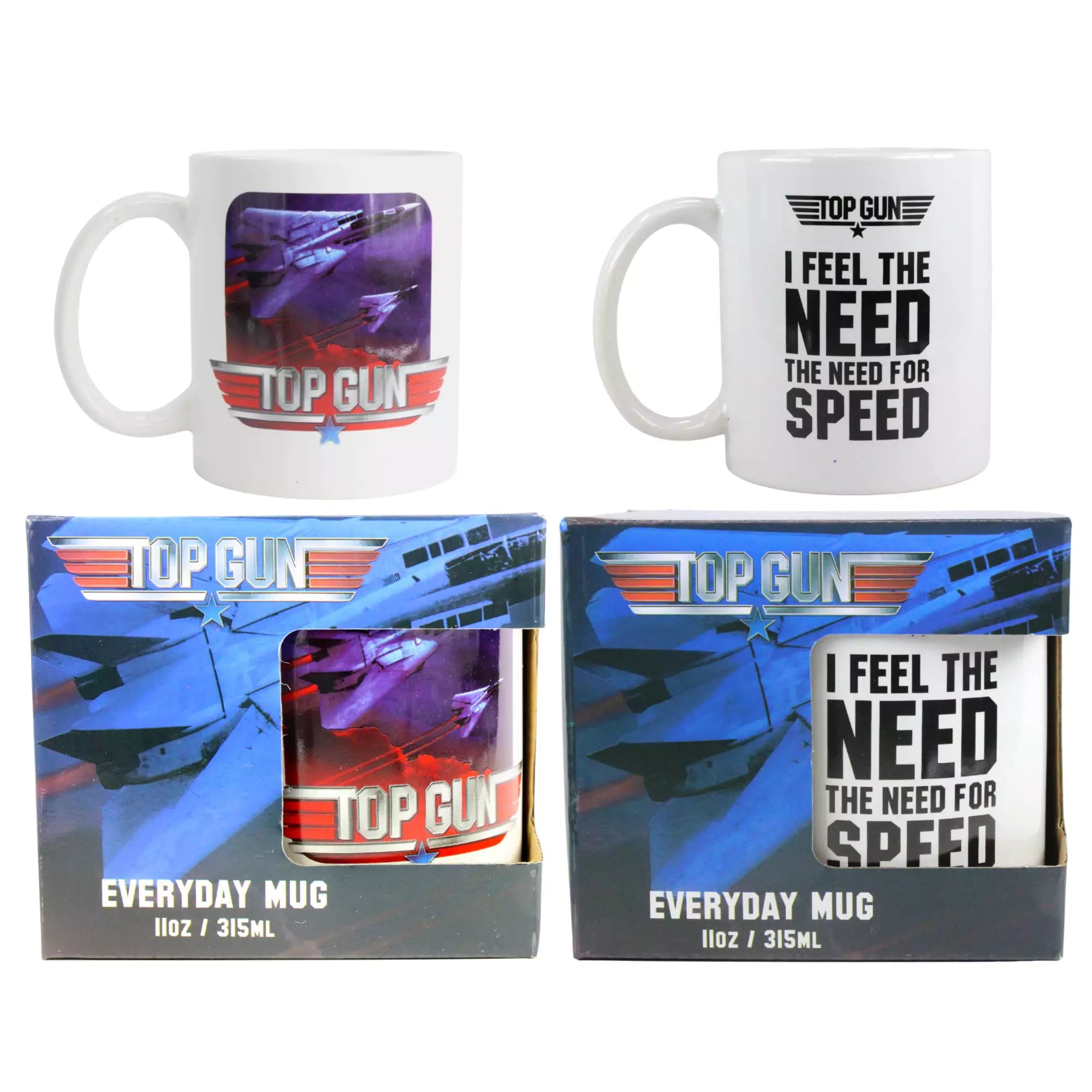 Top Gun Maverick Mug Twin Pack - 315ml Maverick Plane & Need for Speed - Toptoys2u