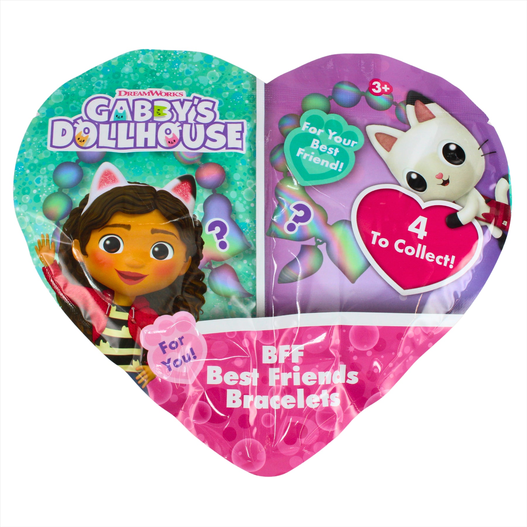 Gabby’s Dollhouse BFF Best Friends Bracelets Mystery Bags - Each Bag Includes 2x BFF Bracelets & 2x Collector Cards - Pack of 5 Bags - Toptoys2u