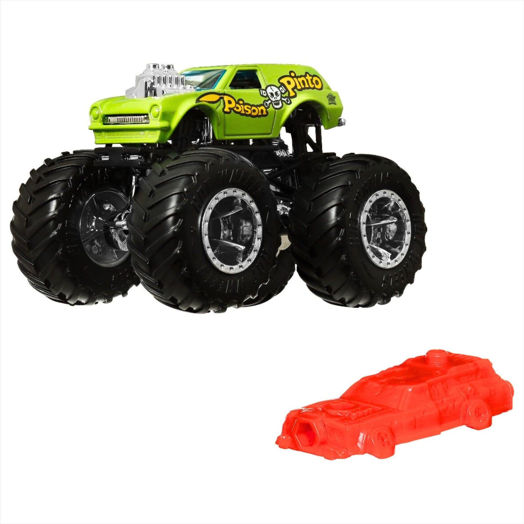 Hot Wheels Monster Trucks Crash Legends 4/6 Poison Pinto Collectible Toy 1:64 Scale Diecast Model Vehicle - HTM31 - Toptoys2u