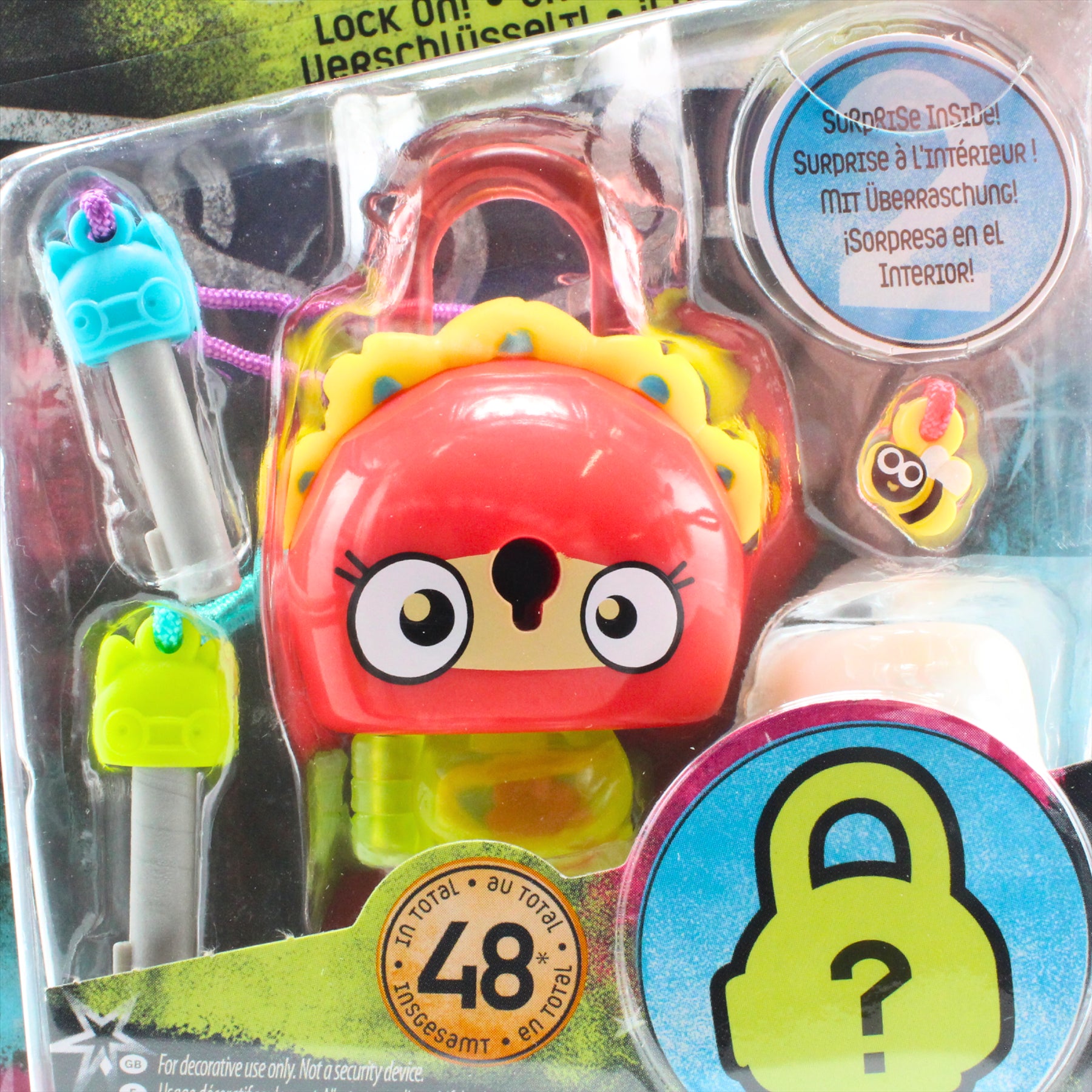 Lock Stars Series 2 Collectible Miniature 7cm Toy Figure Lock-On Clip with Accessories - Pack of 8 - Sandwich, Vampire, Dog Wrestler, Cavewoman, Sugar Skull Cat, Pink Bomb, Flower, & Shark Blue - Toptoys2u