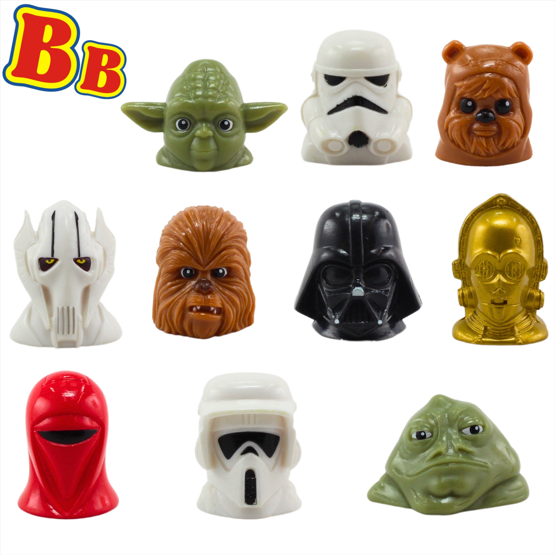 Star Wars Wikkeez Collectible 2.5-3cm Toy Figure Heads - Identified Set of 10 - Toptoys2u