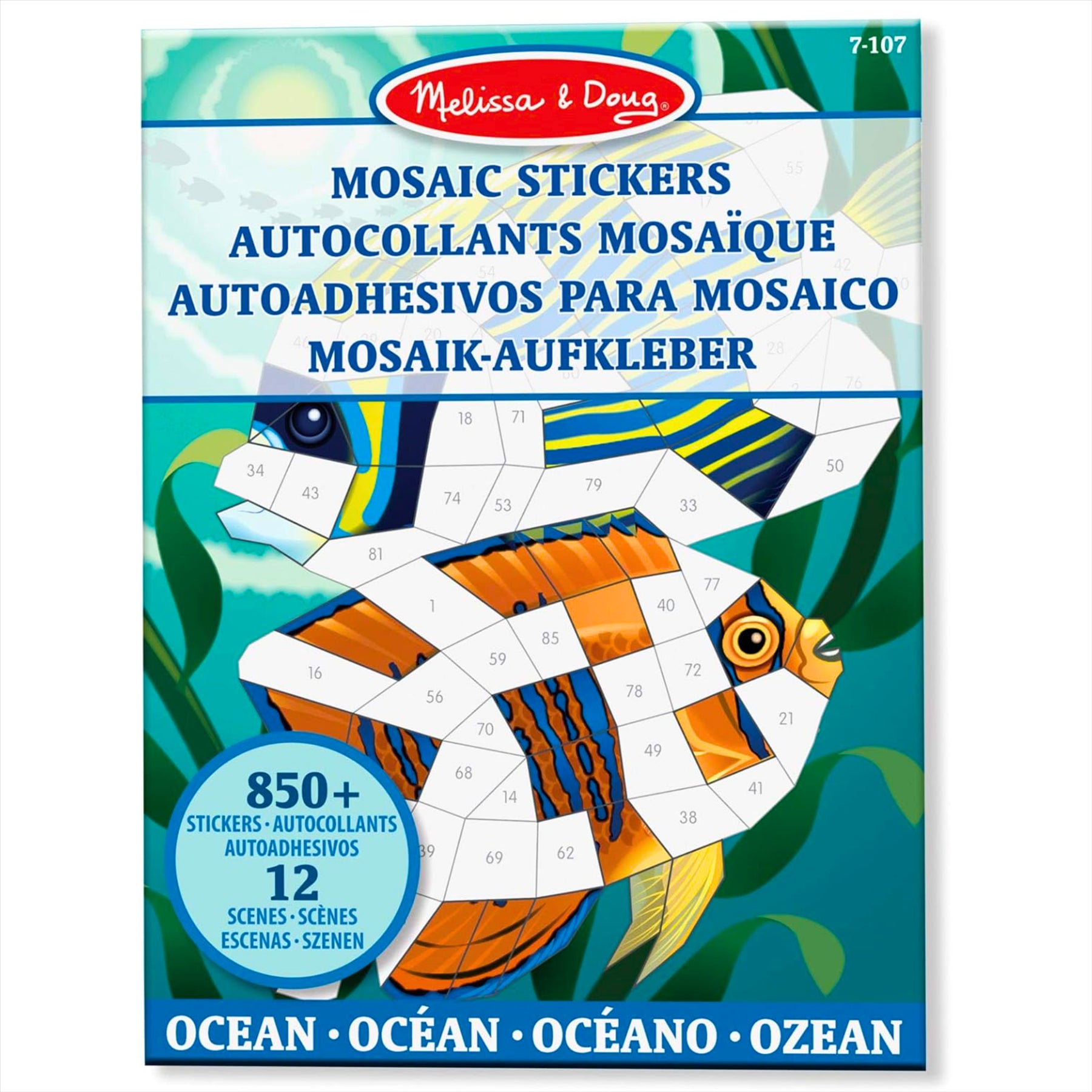 Melissa and Doug Deluxe Ocean Mosaic Animal Sticker Activity Book - Toptoys2u