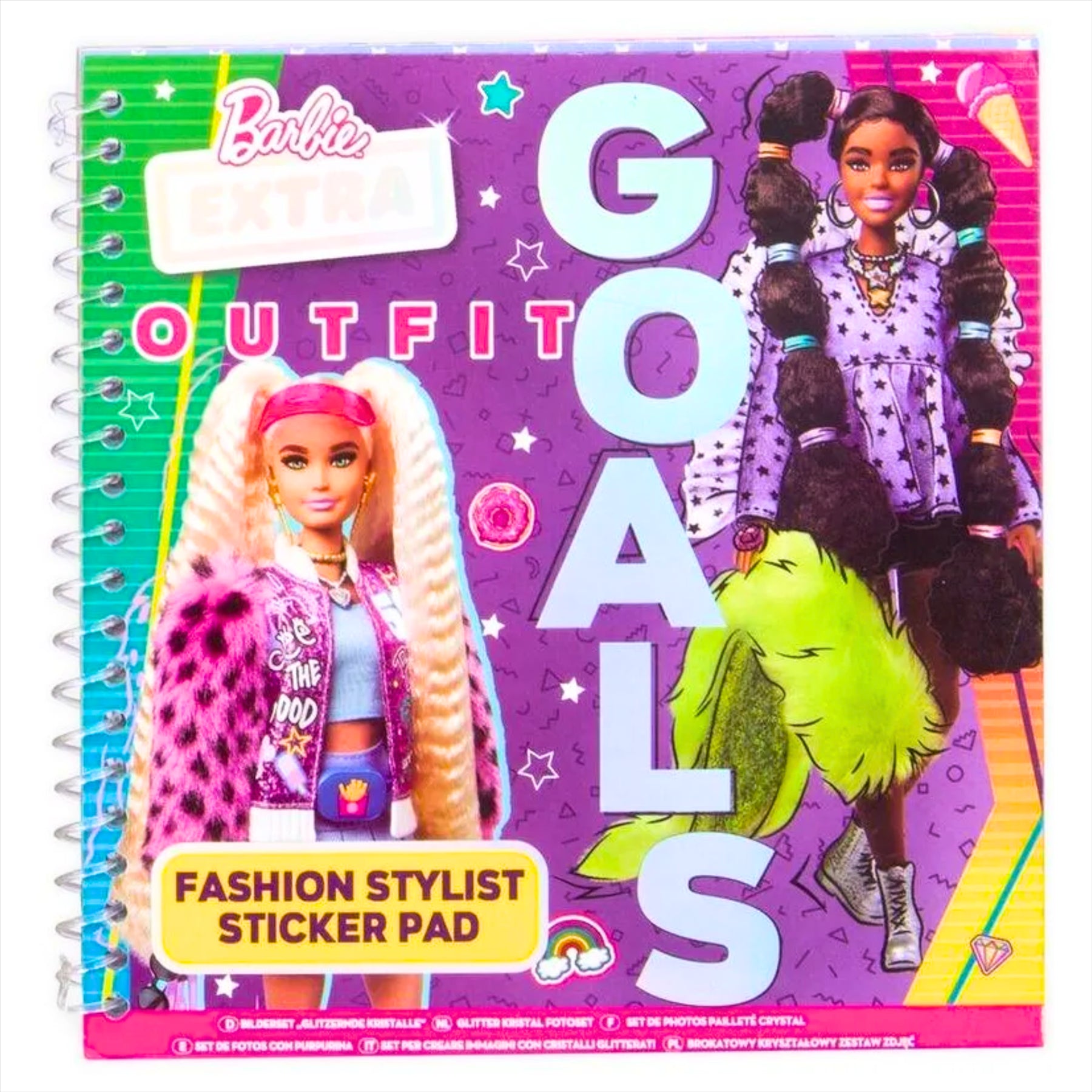 Barbie Extra Outfit Goals Fashion Stylist Sticker Pad Activity Book - 22 Pages of Activities and 10 Pages of Stickers - Toptoys2u