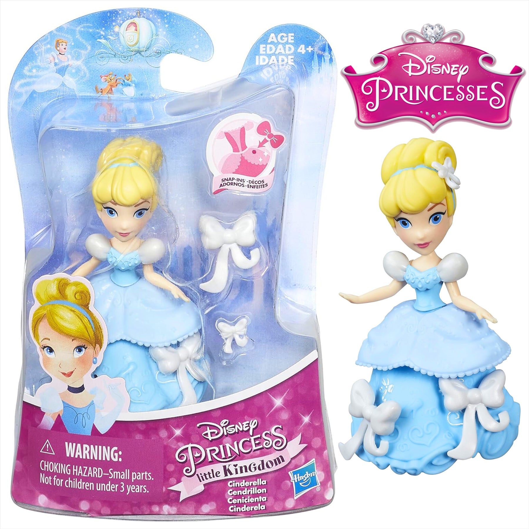 Disney Princess Little Kingdom Cinderella 8cm Miniature Play Figure Toy with Accessories - Toptoys2u