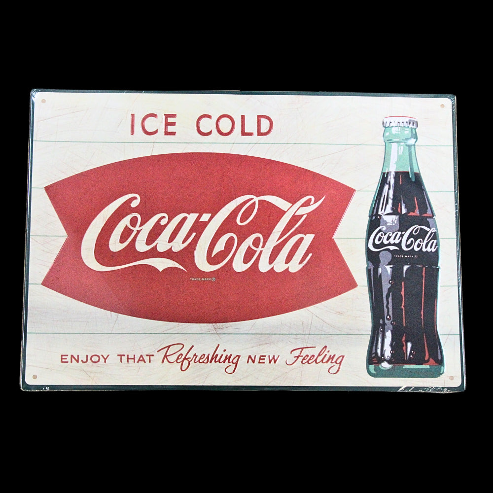 Coca Cola Merchandise 3 Pack - Santa Tin, Ice Cold Sign & Join The Family Serving Tray - Toptoys2u