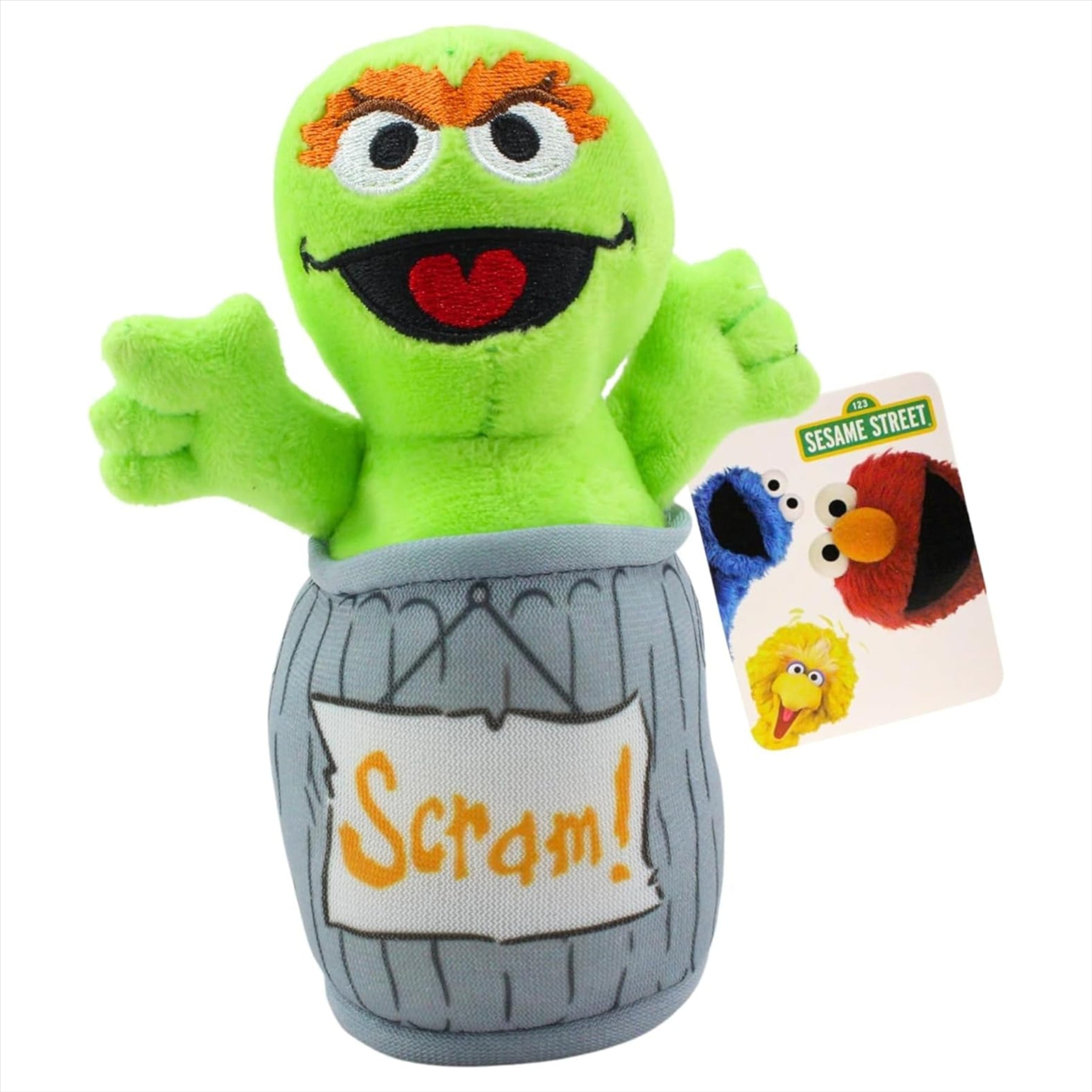 Sesame Street Super Soft Elmo 21cm and Oscar 15cm Gift Quality Plush Toy Bundle - Toptoys2u