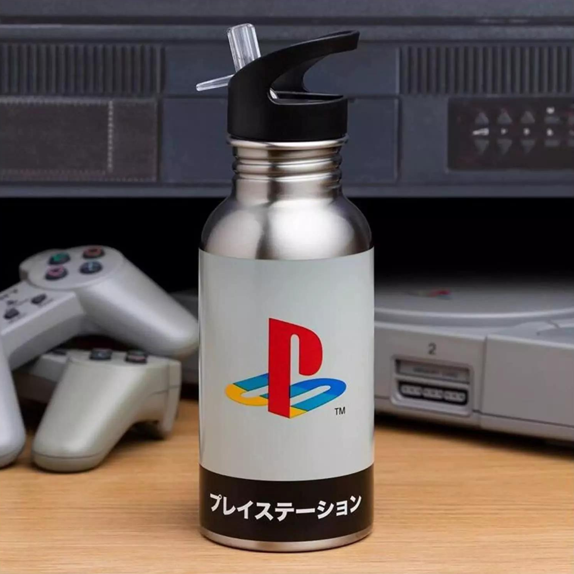 Playstation Classic Logo Design Gift Set - Ceramic Stein & Water Bottle - Toptoys2u
