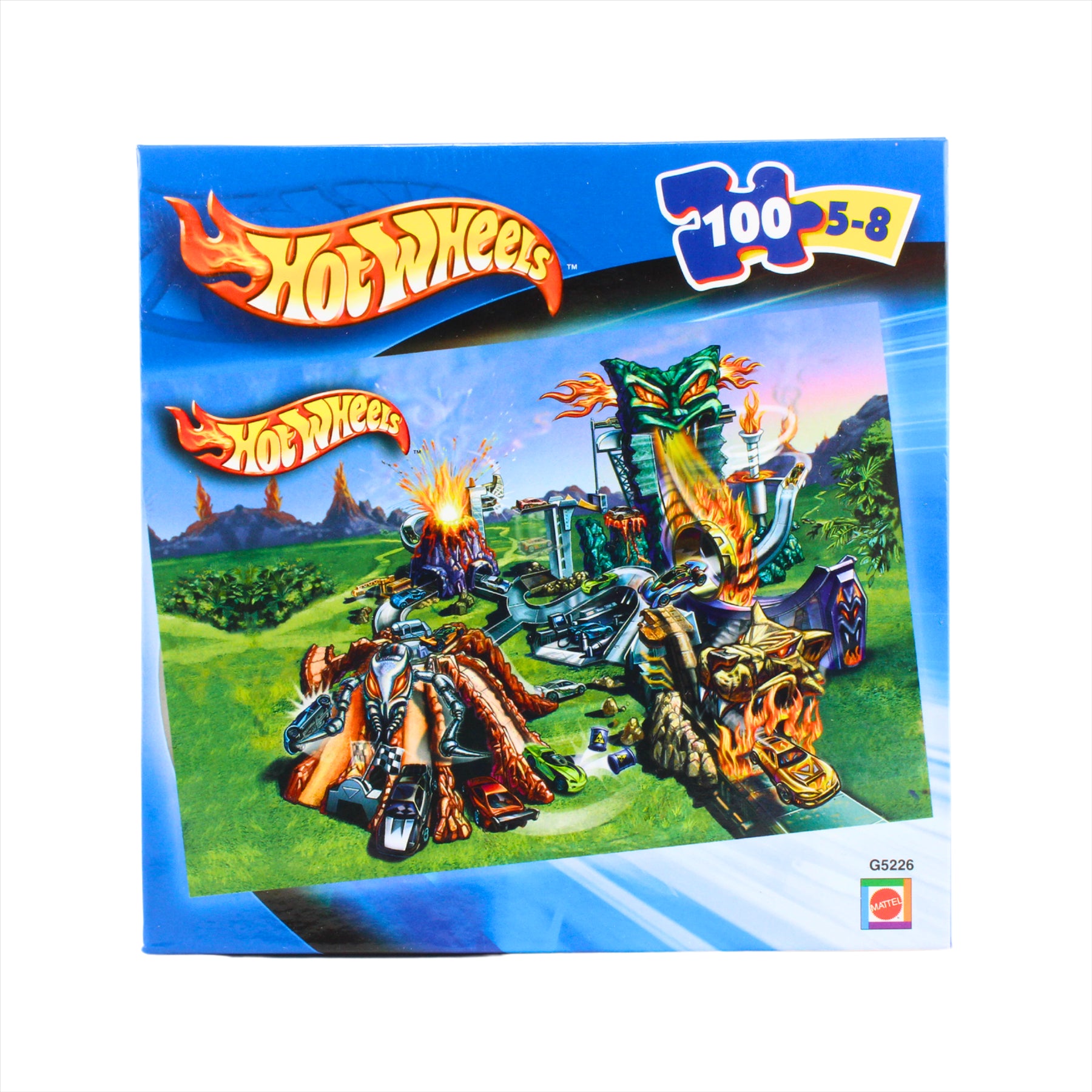 Hot Wheels 100 Piece Kids 42x29cm Car Jigsaw Puzzles G5225 and G5226 - Twin Pack - Toptoys2u