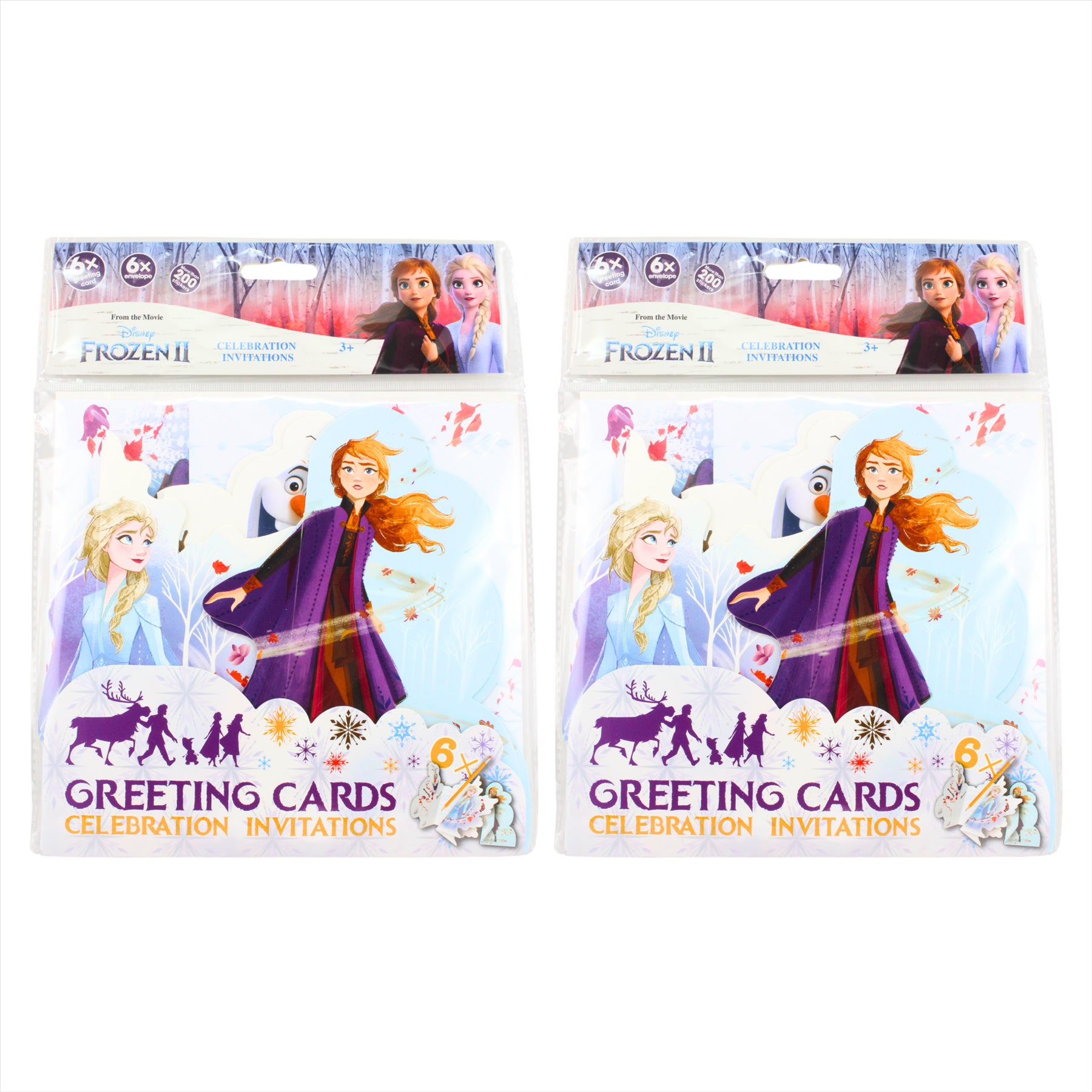 Disney Frozen Partyware Illustrated Cards Set - Invitation Cards Pack of 12 - Toptoys2u