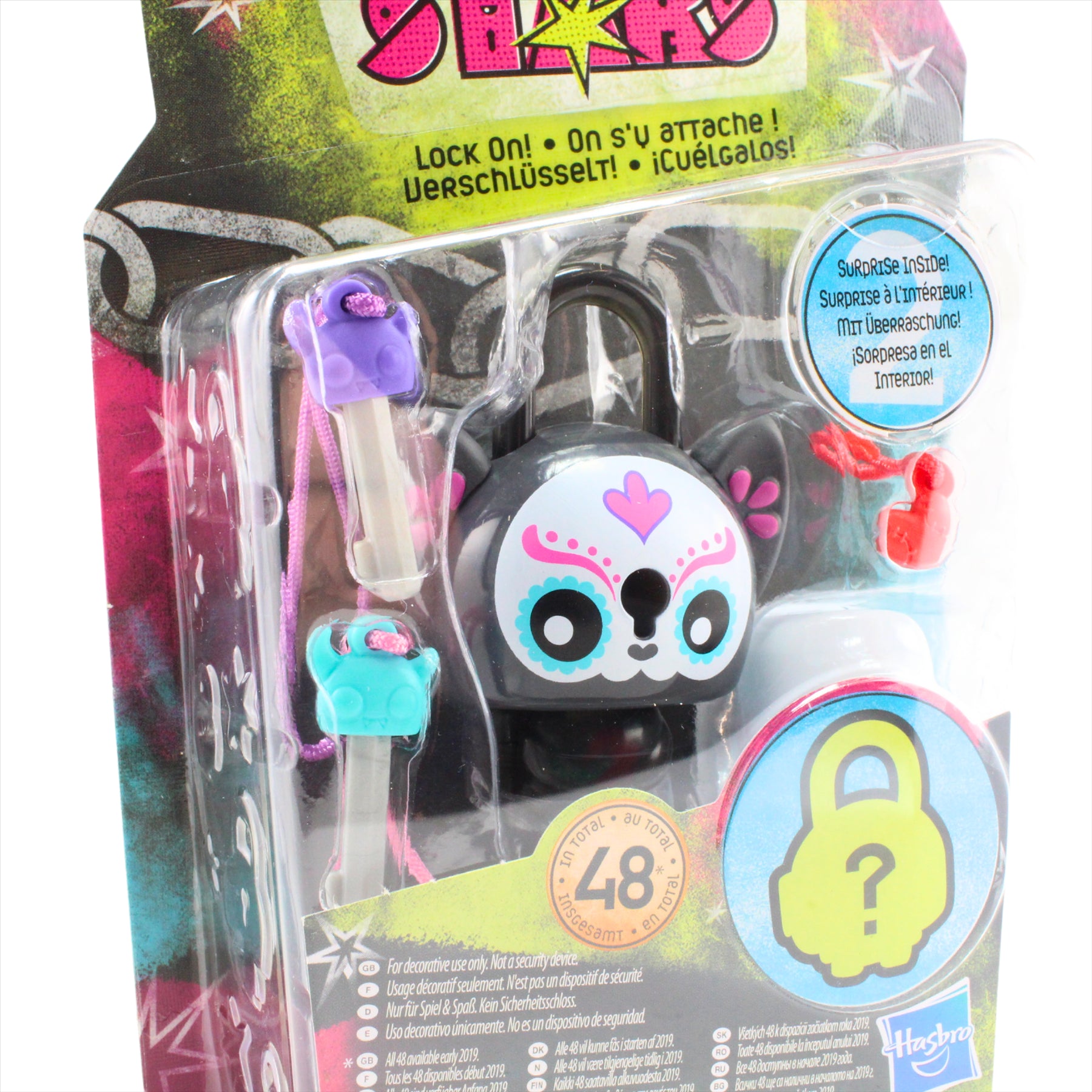 Lock Stars Series 2 Sugar Skull Cat Collectible Miniature 7cm Toy Figure Lock-On Clip with Accessories - Toptoys2u