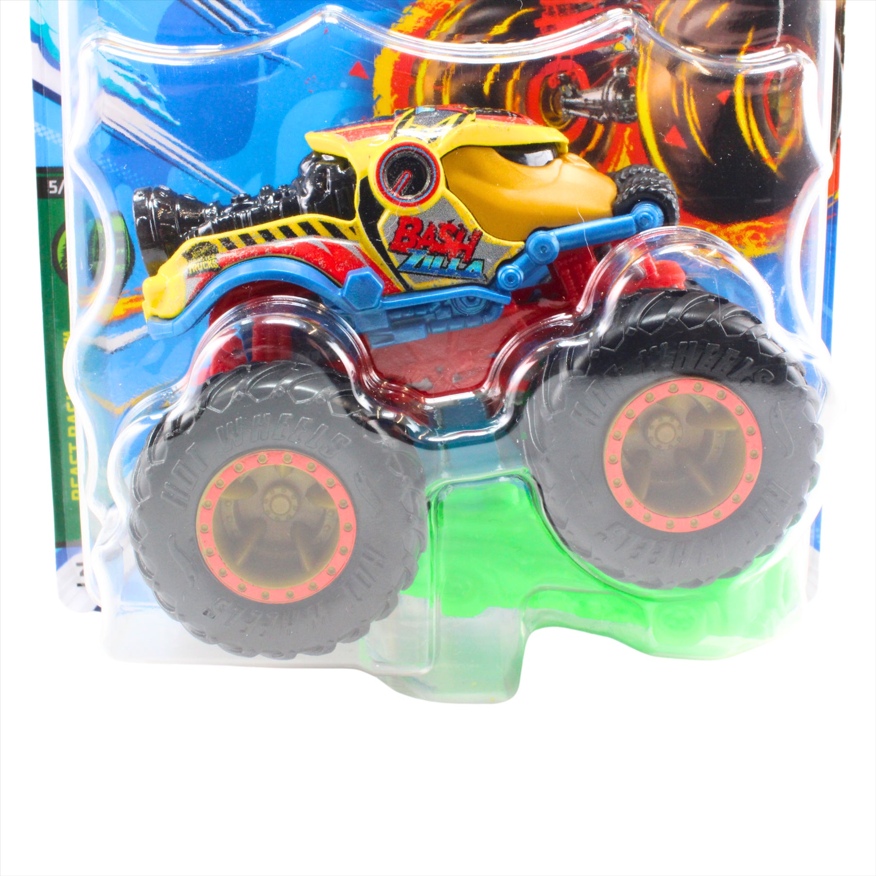 Hot Wheels Monster Trucks Beast Bashers 5/6 Bash Zilla Collectible Toy 1:64 Scale Diecast Model Vehicle - HTM33 - Toptoys2u