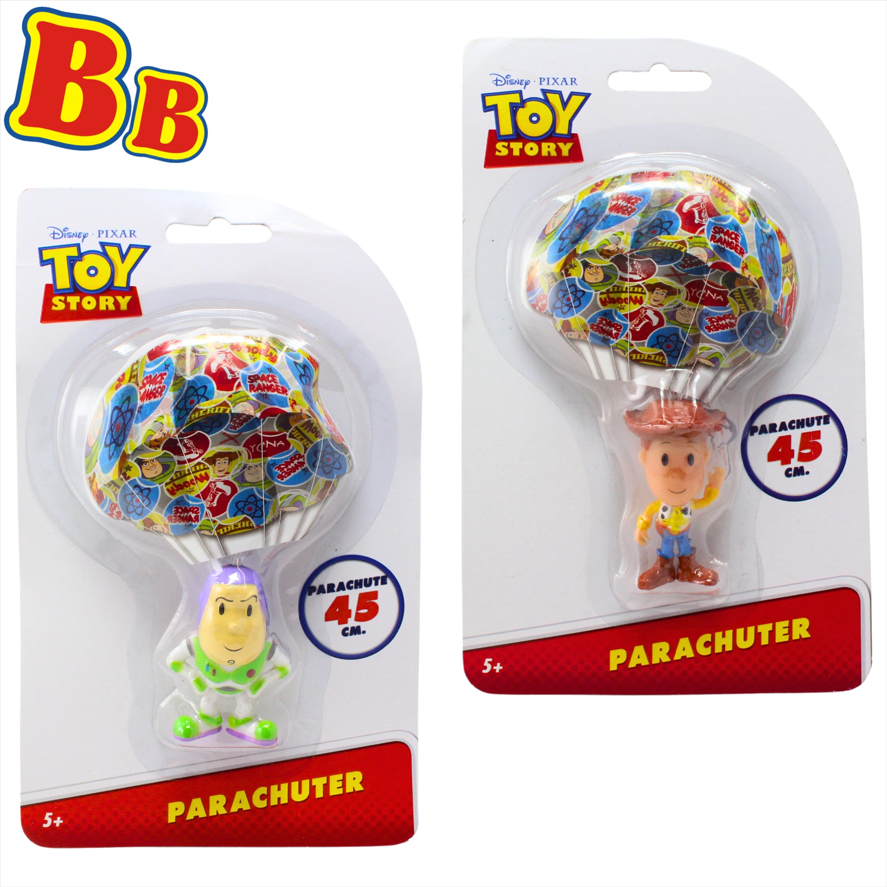 Disney Toy Story Buzz Lightyear and Woody Miniature Toy Figure Parachuters - Twin Pack - Toptoys2u