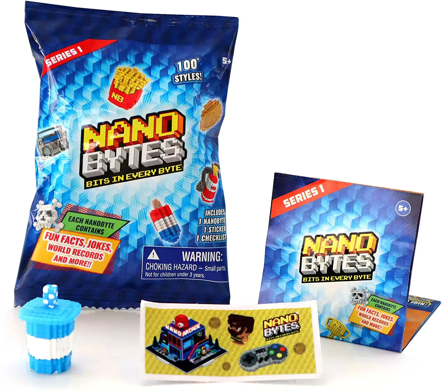 Nanobytes Series 1 Blind Bag With Nanobyte, Sticker and Collector's Checklist - Toptoys2u