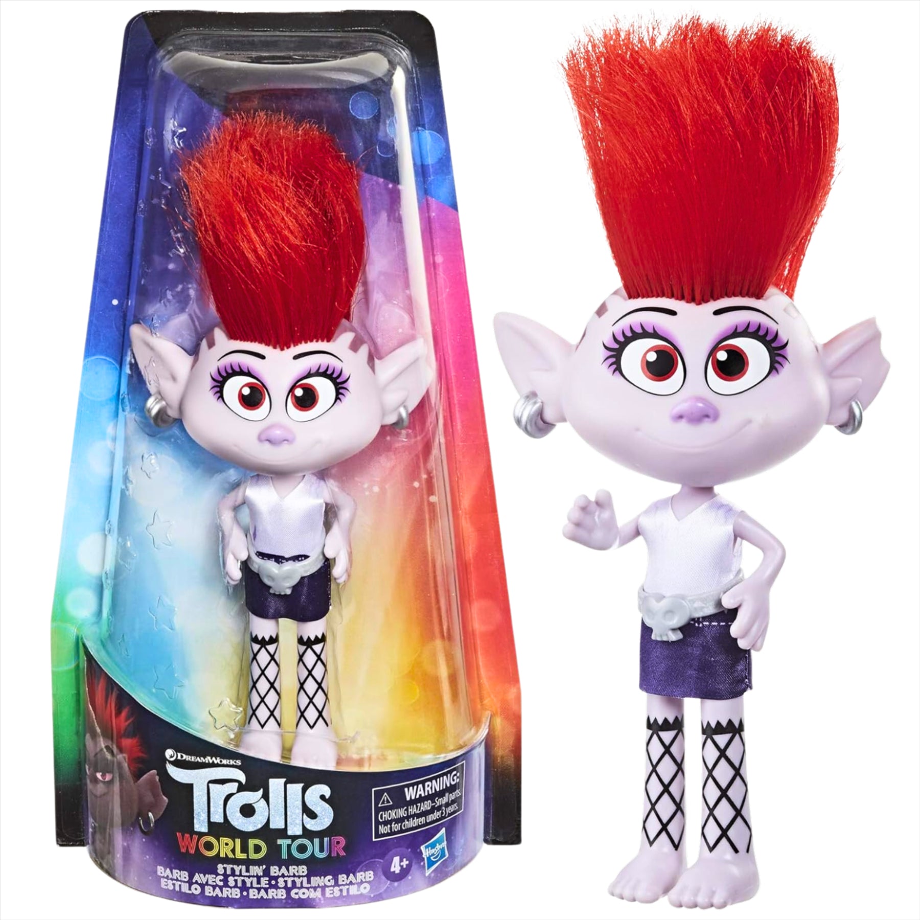 Trolls World Tour Stylin' Barb 23cm Fashion Doll with Removable Dress and Hair Accessory - Toptoys2u