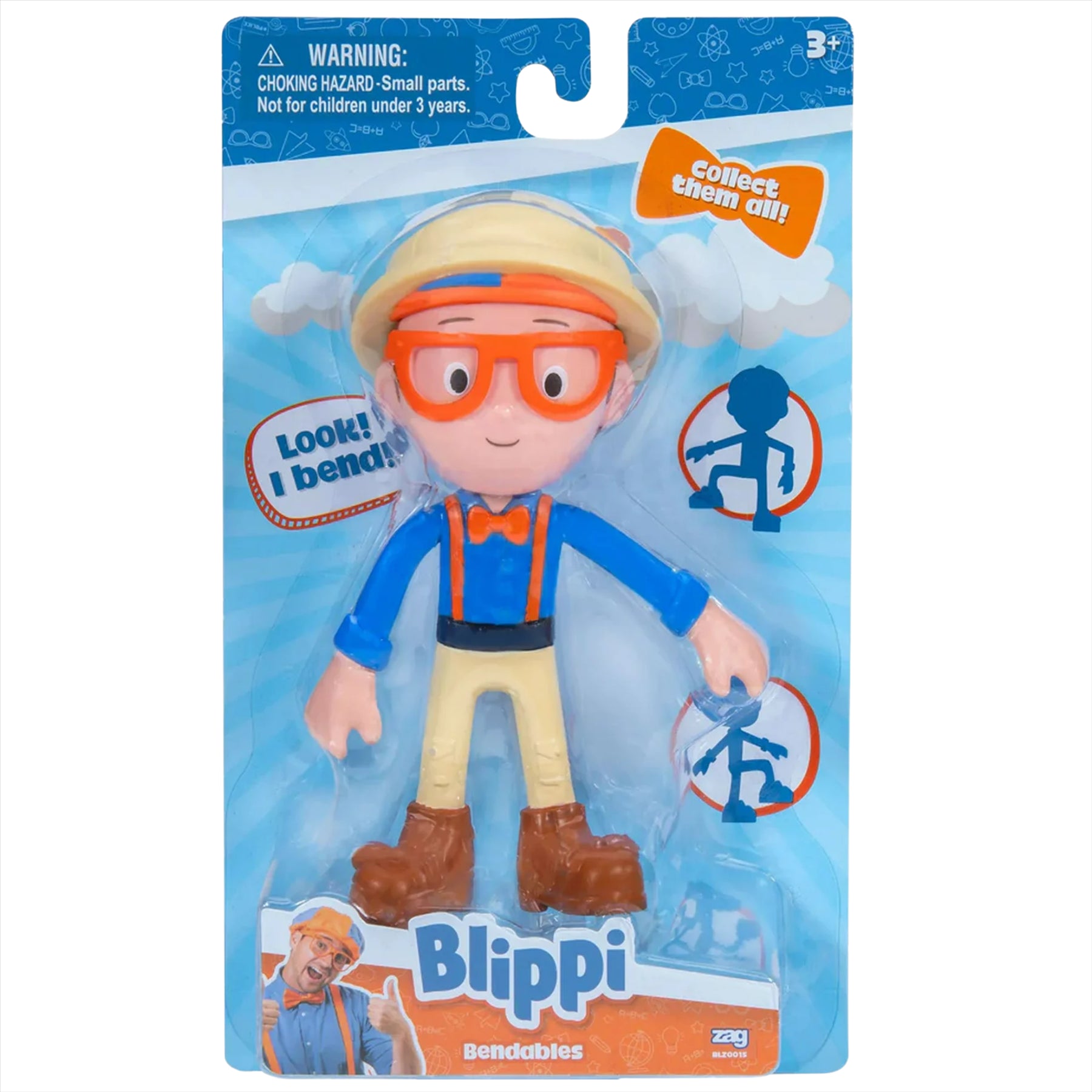 Blippi Bendable Toy Figure -  Explorer - Toptoys2u