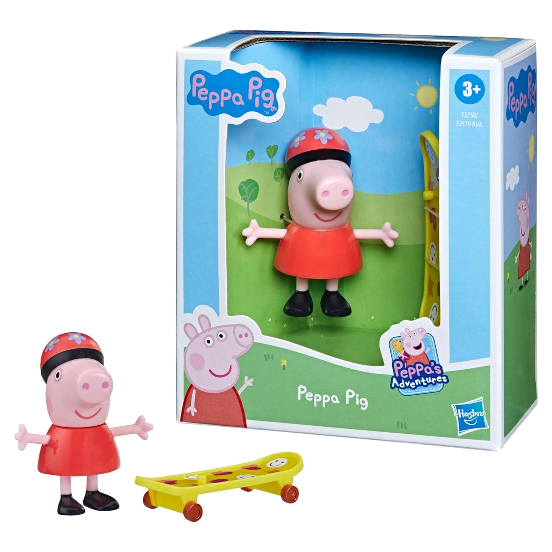 Peppa Pig - Peppa's Adventures Peppa Pig Figure With Skateboard Toy - Toptoys2u