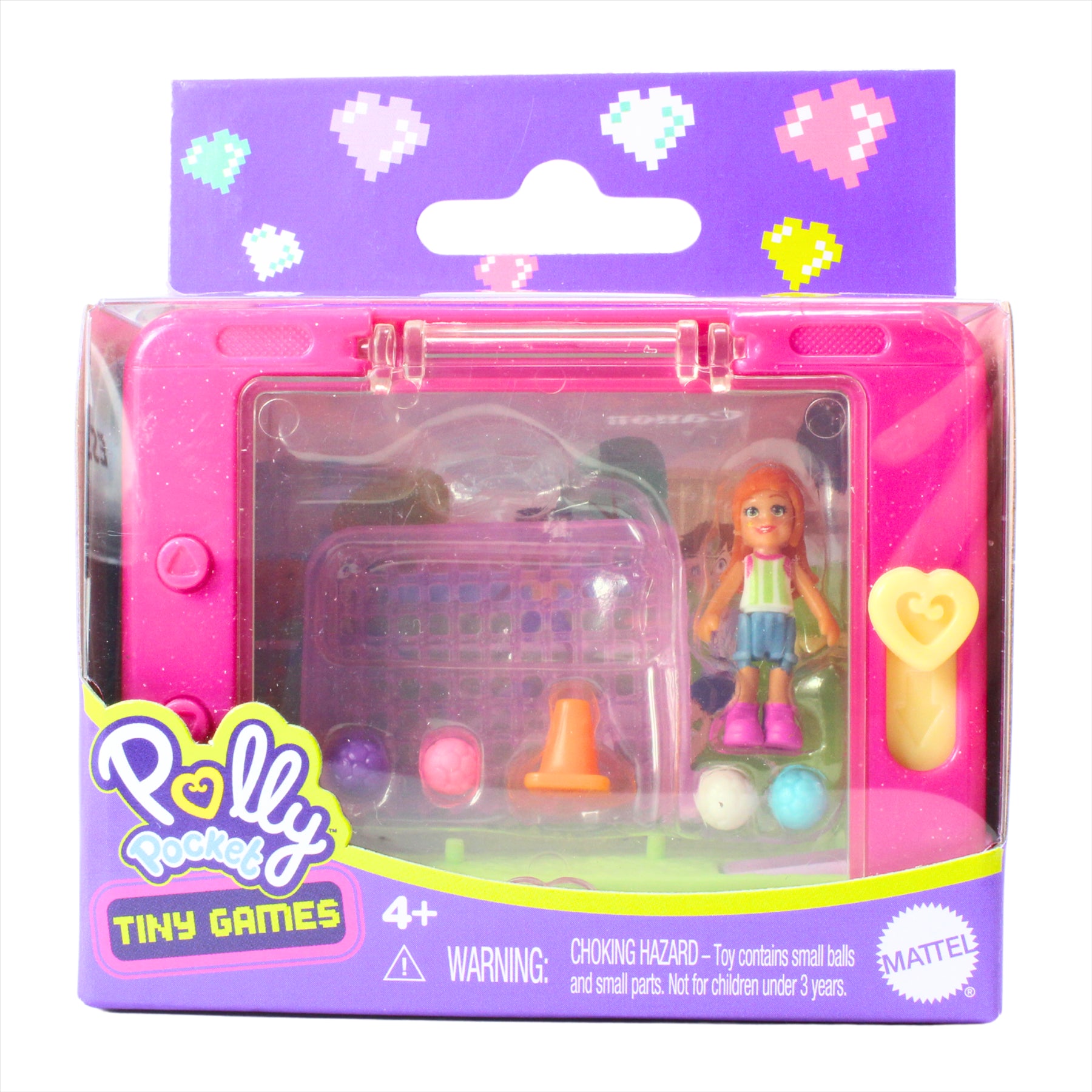 Polly Pocket Tiny Games Miniature Toy Figure Sports Playsets - Football, Basketball, Bowling, and Crazy Golf - Pack of 4 - Toptoys2u