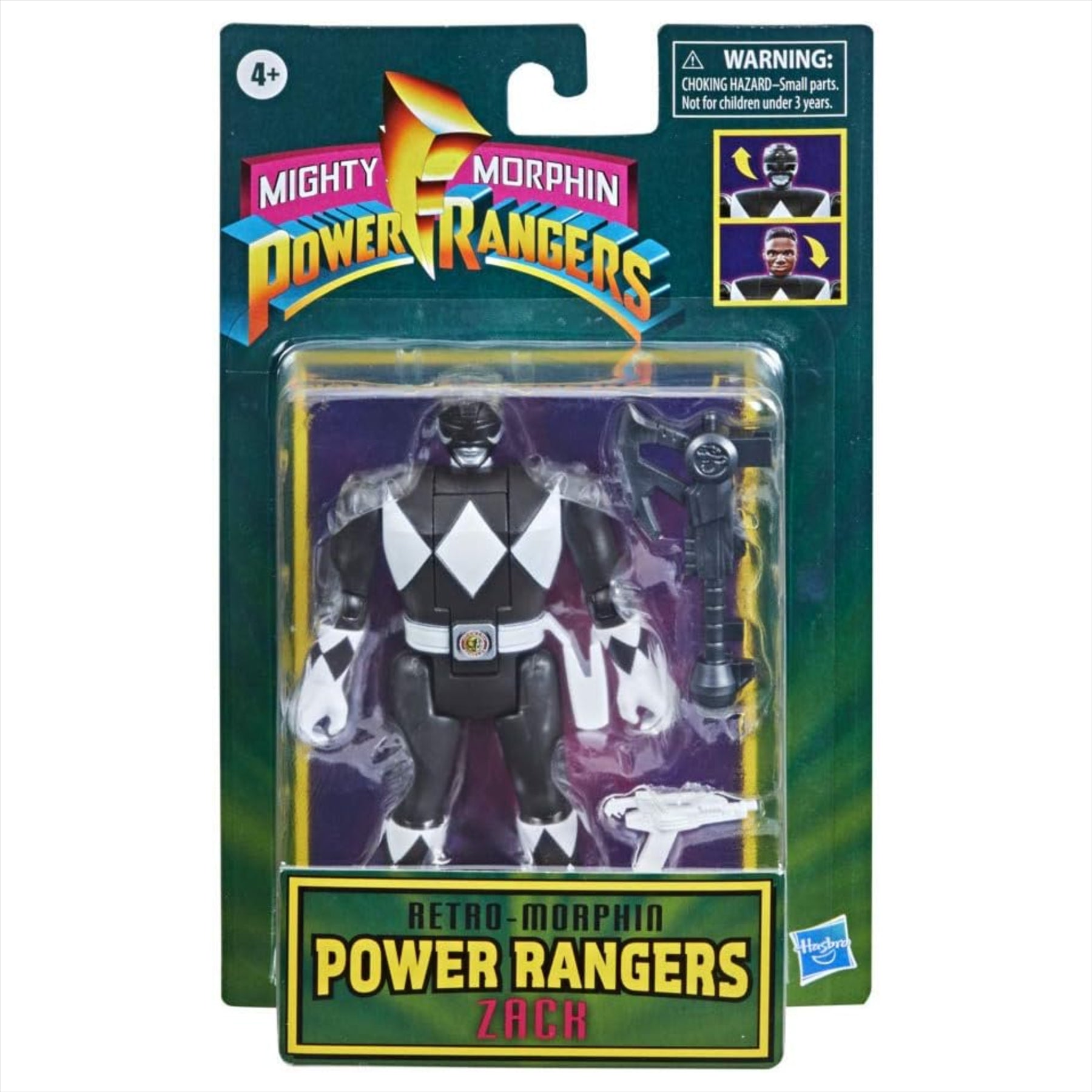 Mighty Morphin Power Rangers - Retro Morphin Zack Articulated Action Figure - Toptoys2u