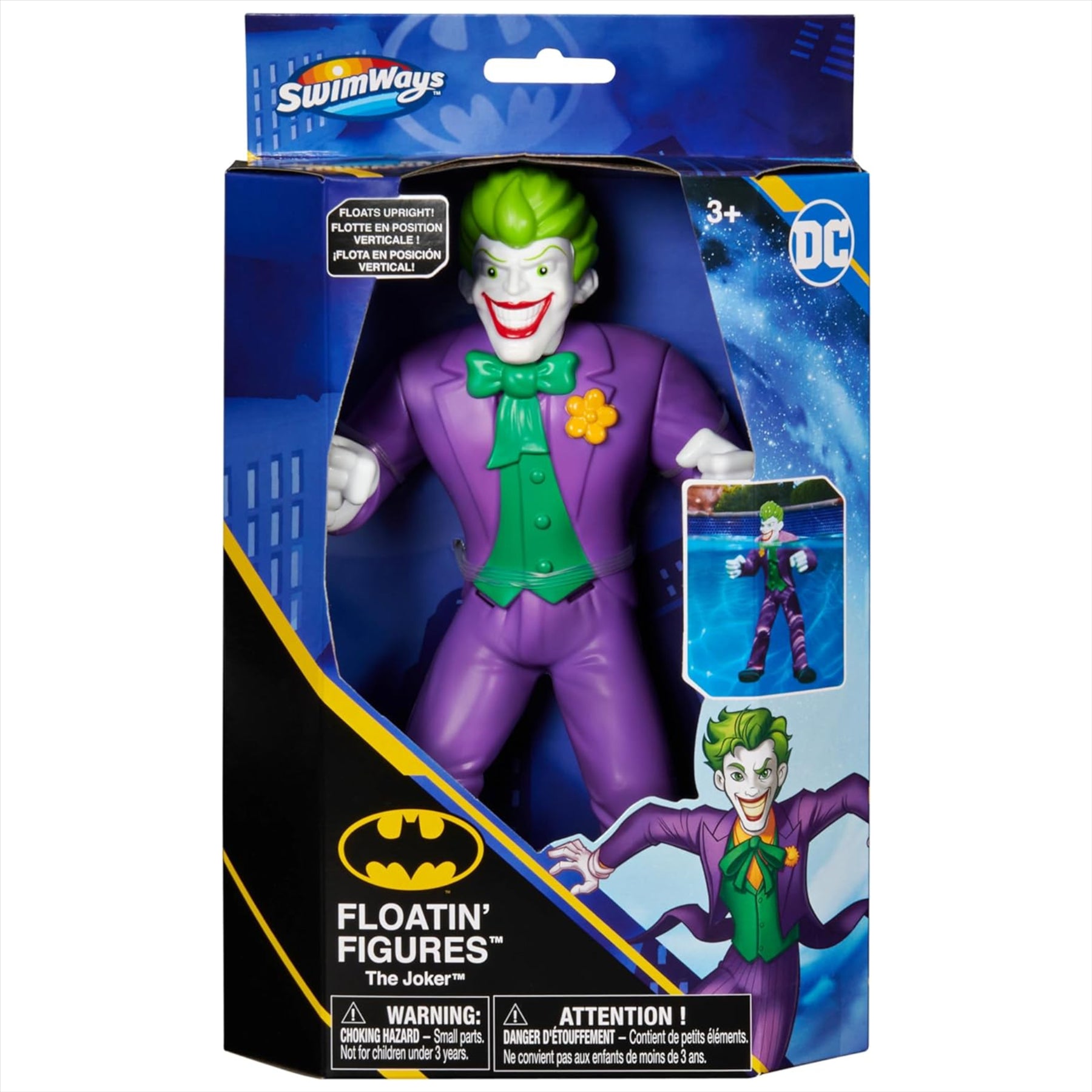 DC Comics Floatin' Figures The Joker Floating 20cm Action Figure Bath and Pool Toy - Toptoys2u