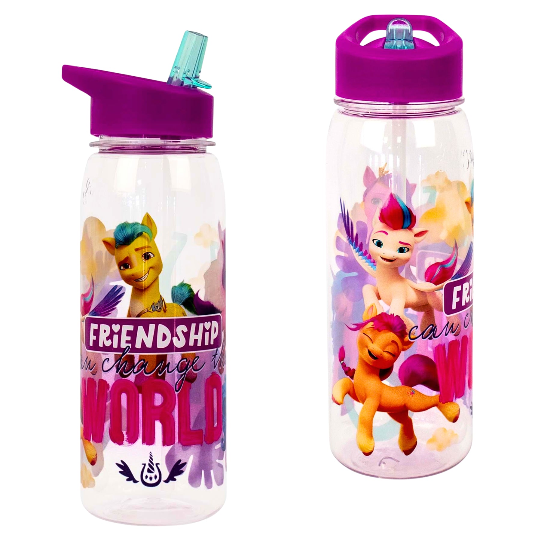 My Little Pony Movie Flip Top Water Bottle 650ml - Toptoys2u