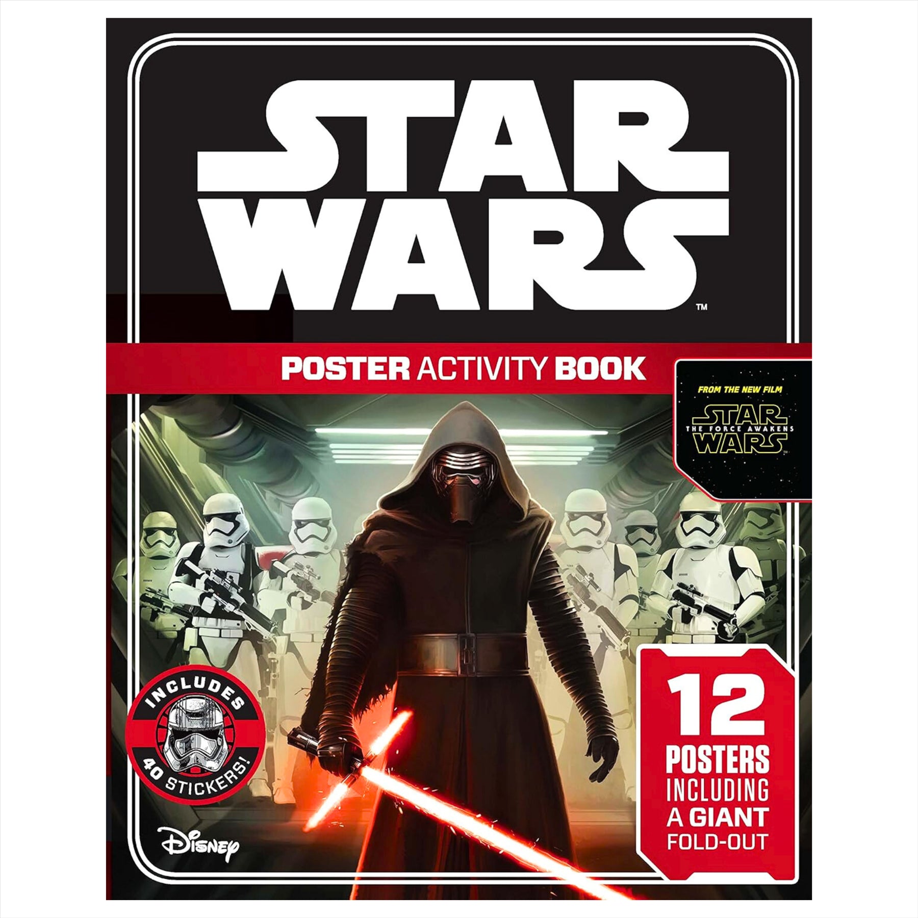 Star Wars The Force Awakens Poster Activity Book - Includes 12 Posters and 40 Stickers - Toptoys2u