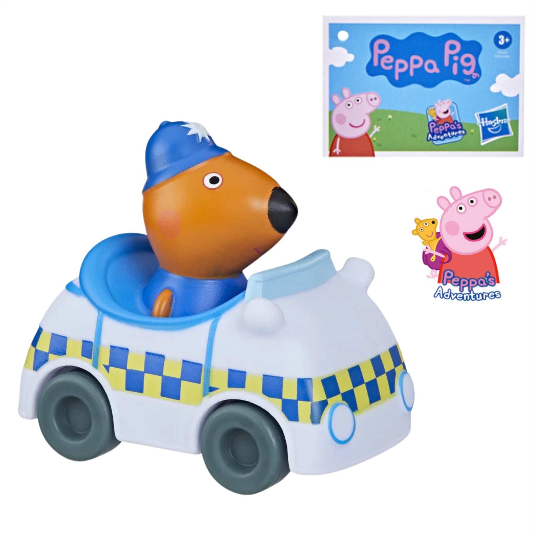 Peppa Pig Little Buggies - Freddy Fox Figure In Police Car Toy Vehicle - Toptoys2u