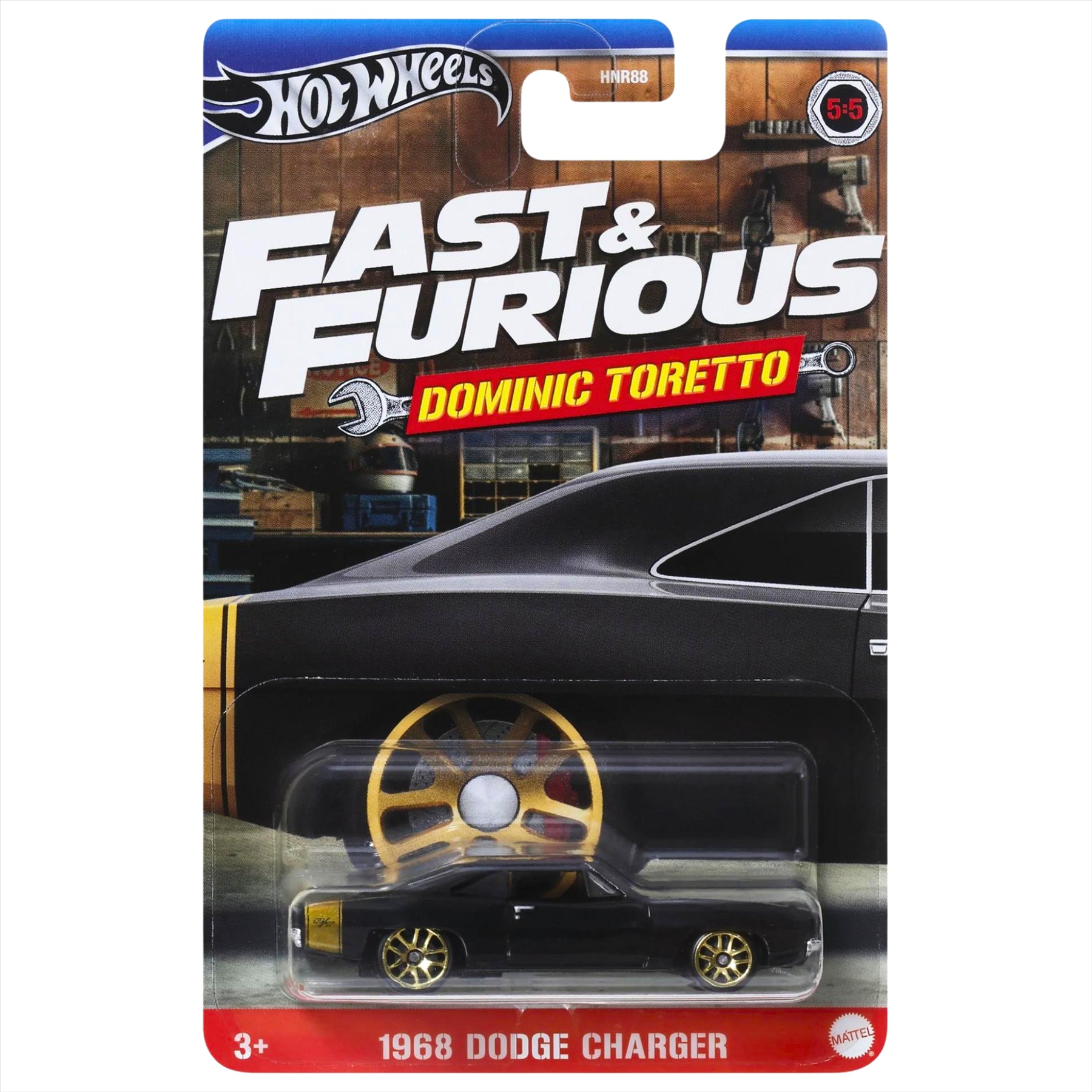 Hot Wheels Fast and Furious Dominic Toretto Collectible 1:64 Scale Diecast Model Cars - Mazda RX-7, Chevelle SS, Lykan Hypersport, Chevy Fleetline, and Dodge Charger - Pack of 5 - Toptoys2u