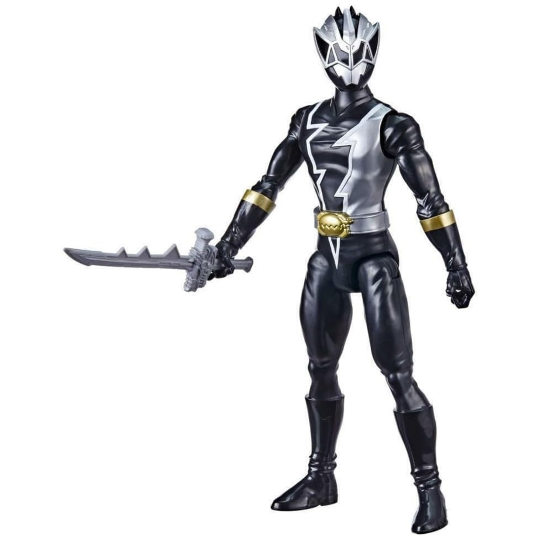 Power Rangers Dino Fury - 11" 28cm Articulated Action Figure - Black Ranger - Toptoys2u